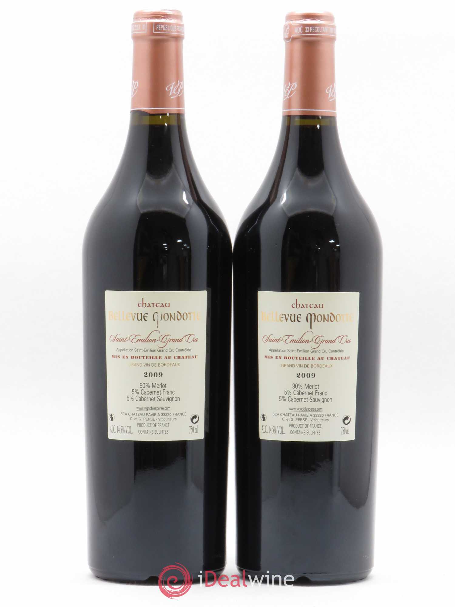 Château Bellevue Mondotte 2009 - Lot de 2 bouteilles - 1