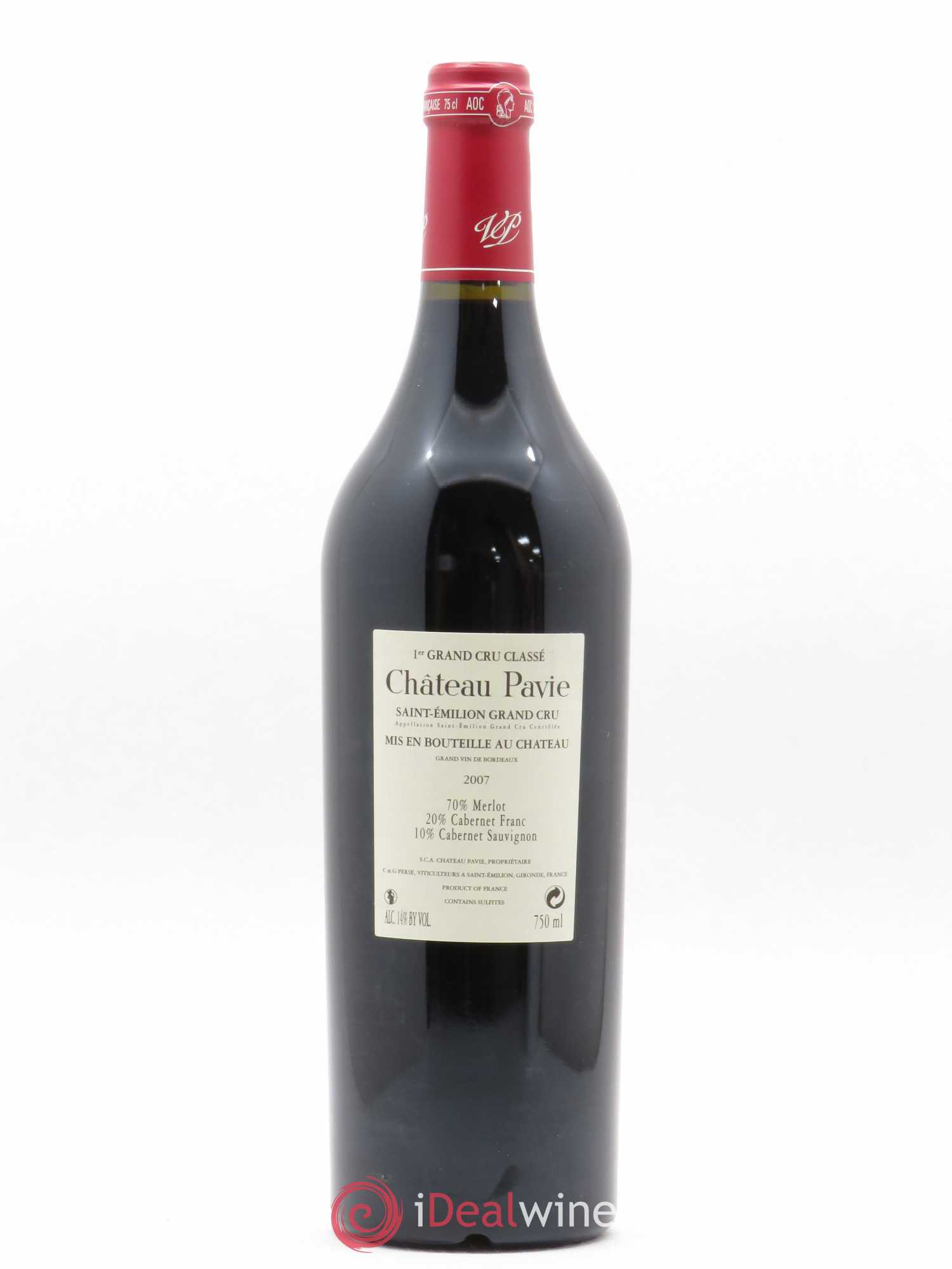 Château Pavie 1er Grand Cru Classé A 2007 - Lot de 1 bouteille - 1