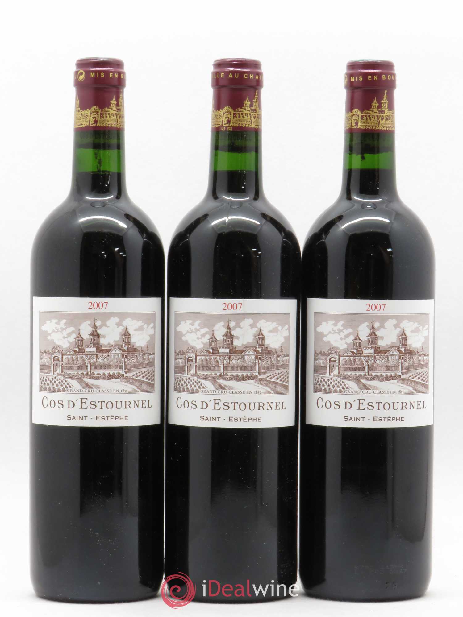 Cos d'Estournel 2ème Grand Cru Classé 2007 - Lot de 3 bouteilles - 0