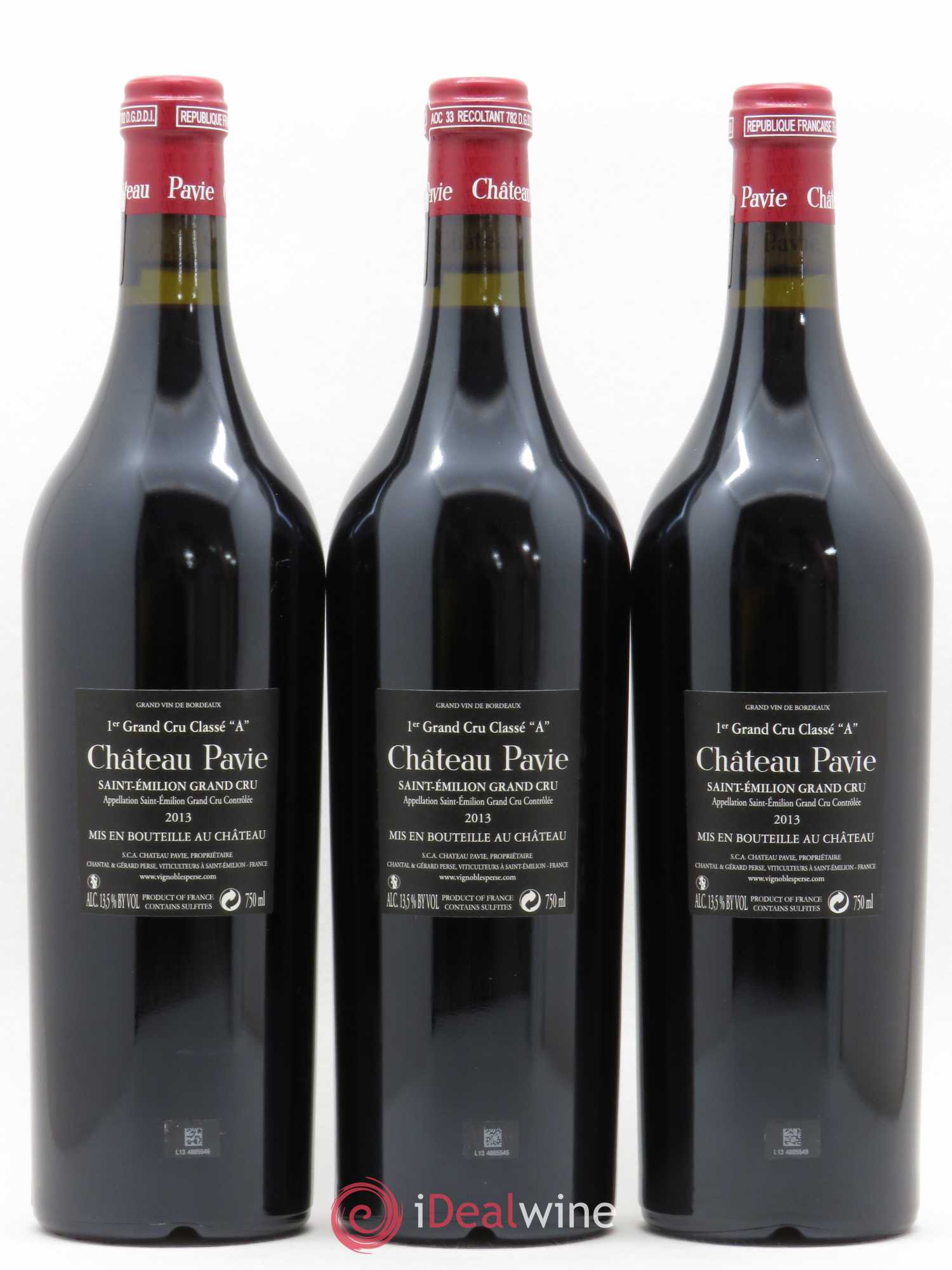 Château Pavie 1er Grand Cru Classé A 2013 - Lot de 3 bouteilles - 1