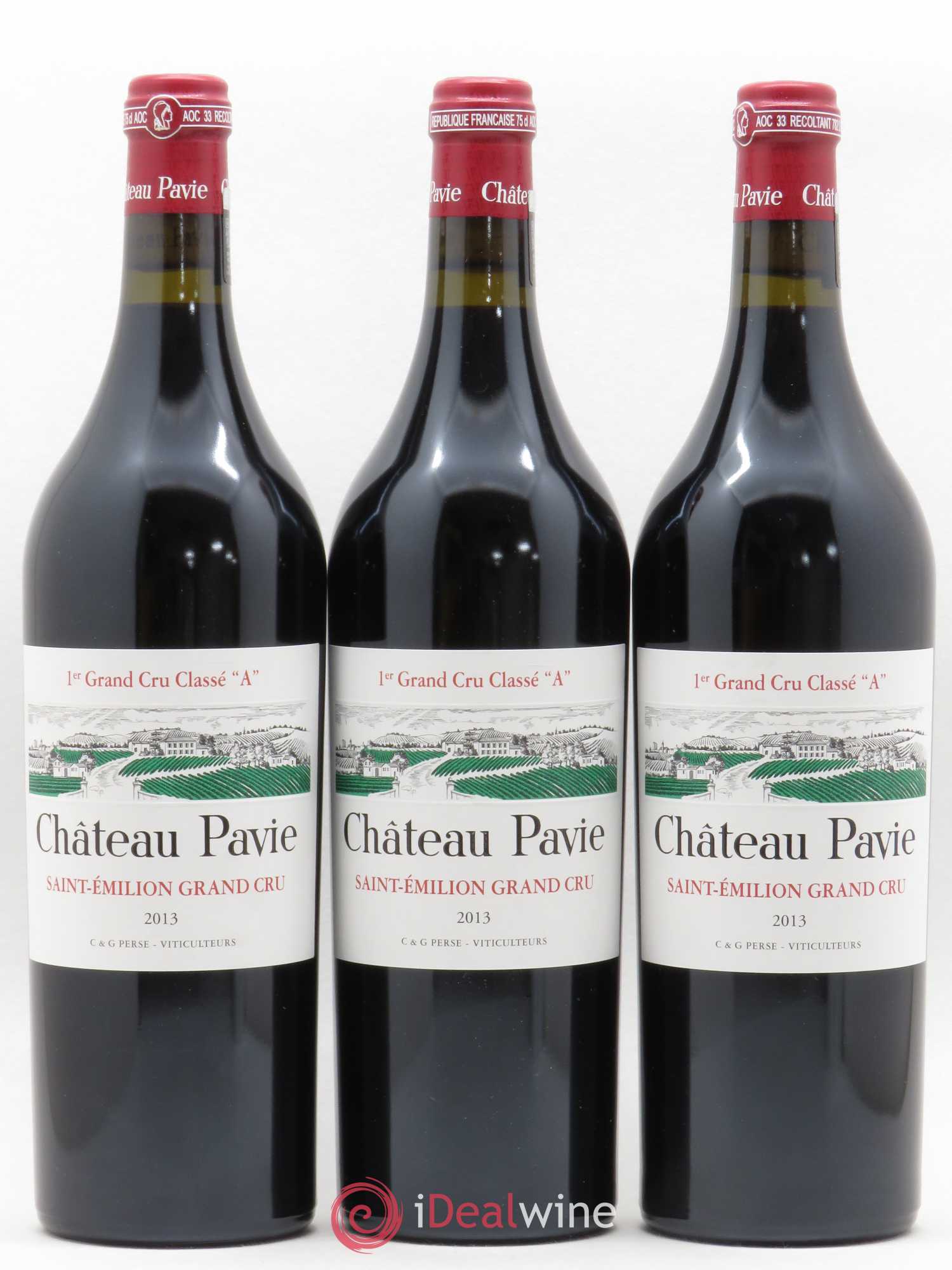 Château Pavie 1er Grand Cru Classé A 2013 - Lot de 3 bouteilles - 0