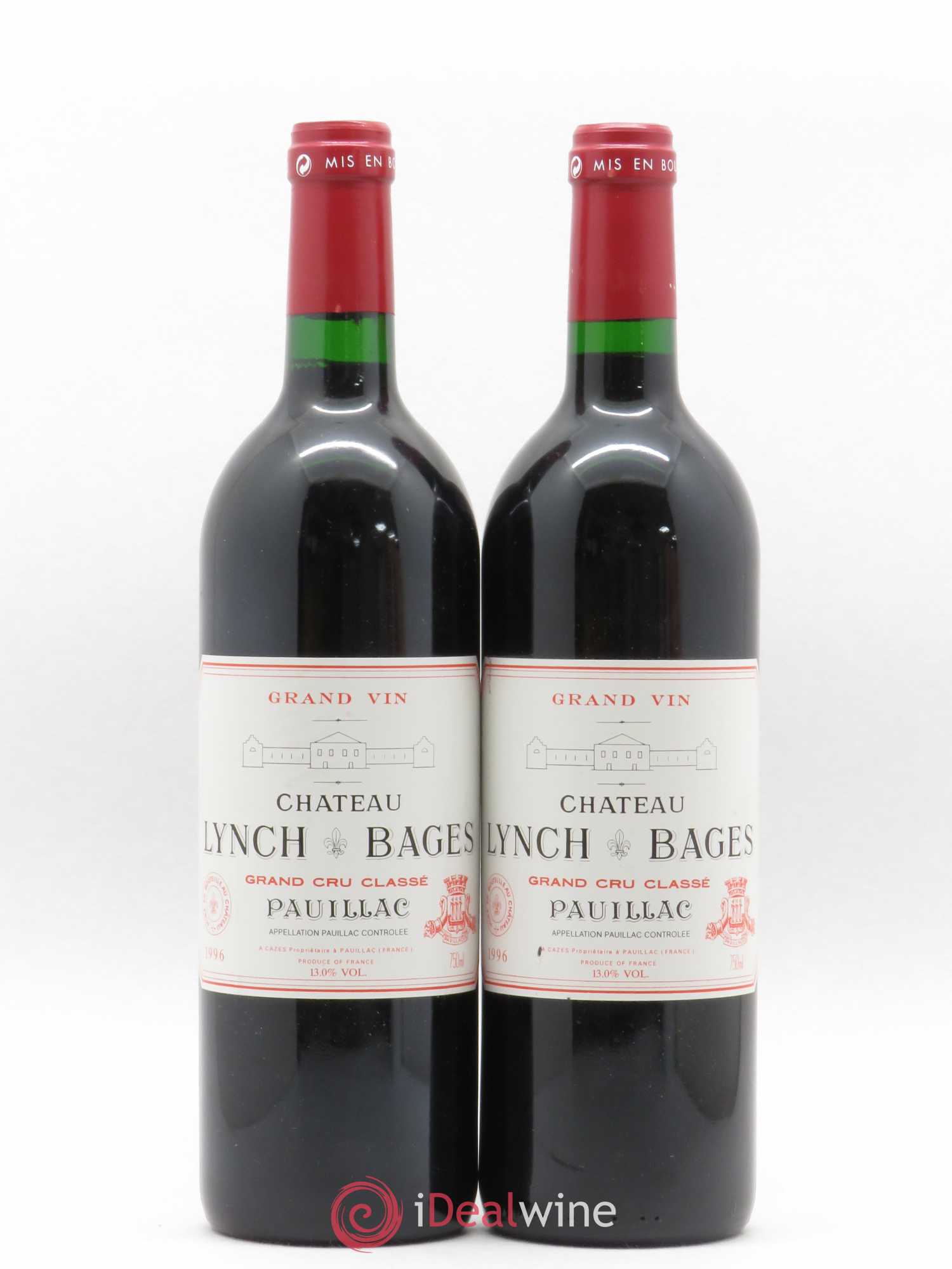 Château Lynch Bages 5ème Grand Cru Classé 1996 - Lot de 2 bouteilles - 0