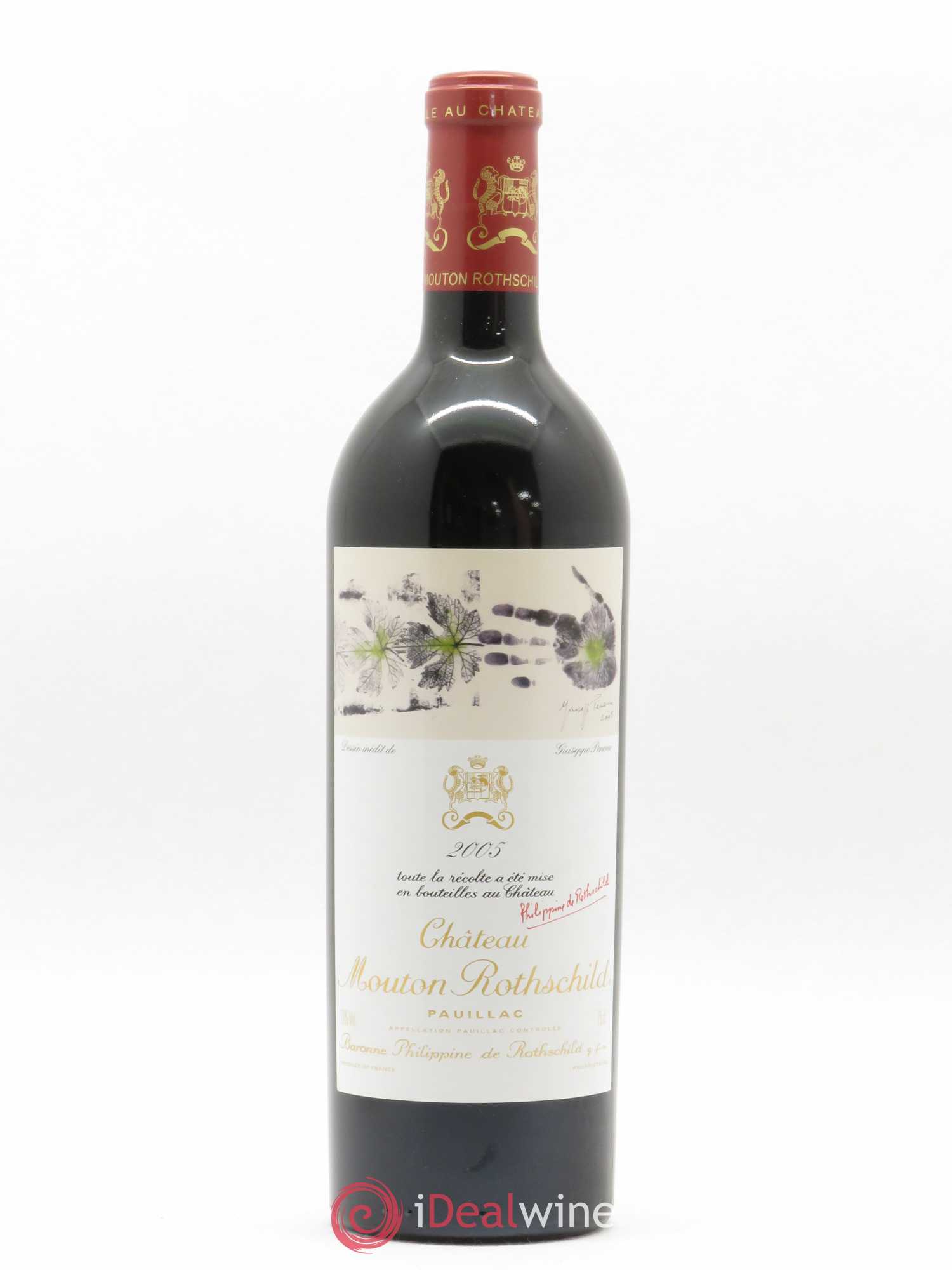 Château Mouton Rothschild 1er Grand Cru Classé 2005 - Lot de 1 bouteille - 0