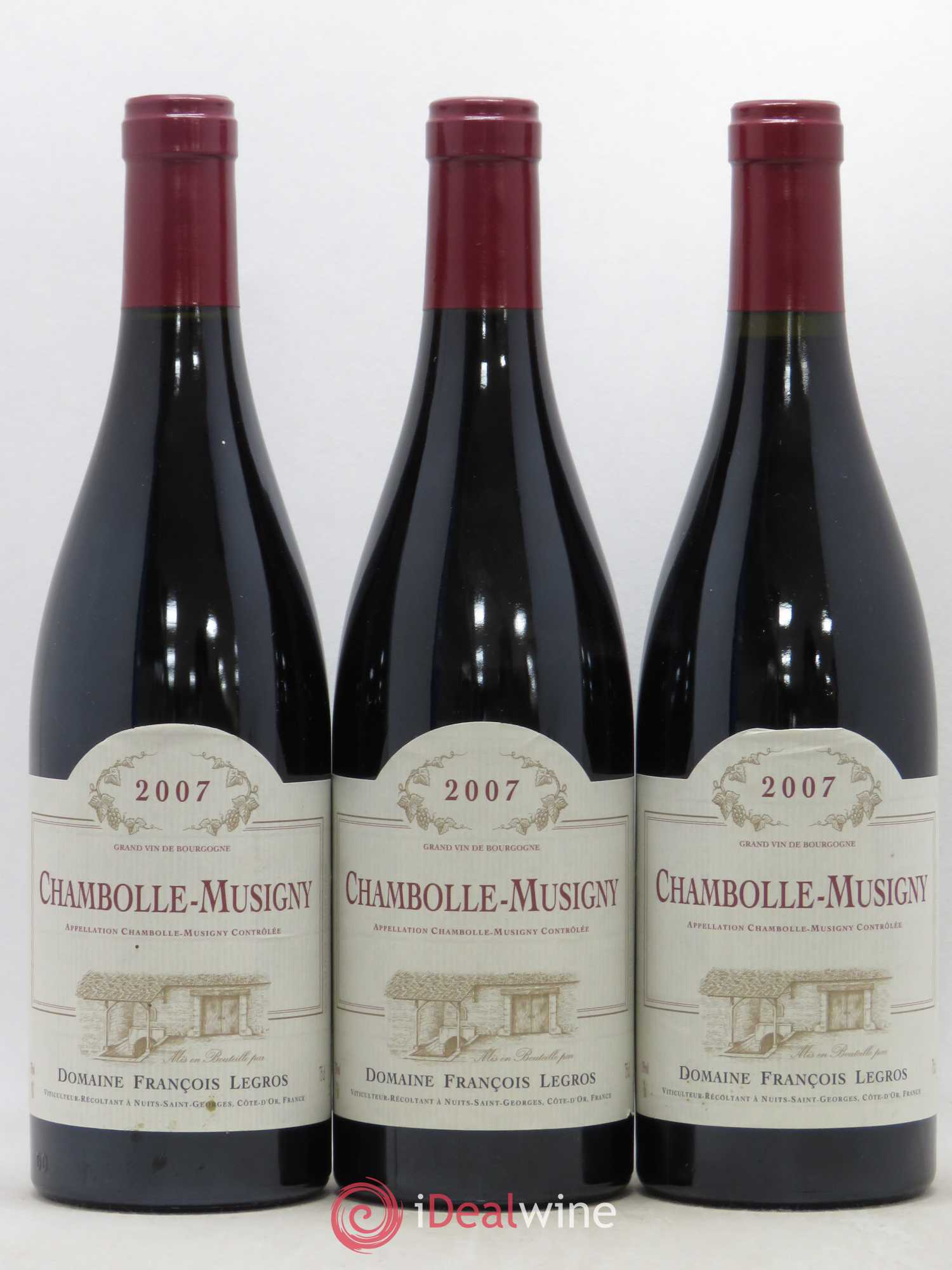 Chambolle-Musigny Domaine Francois Legros 2007 - Posten von 3 Flaschen - 0