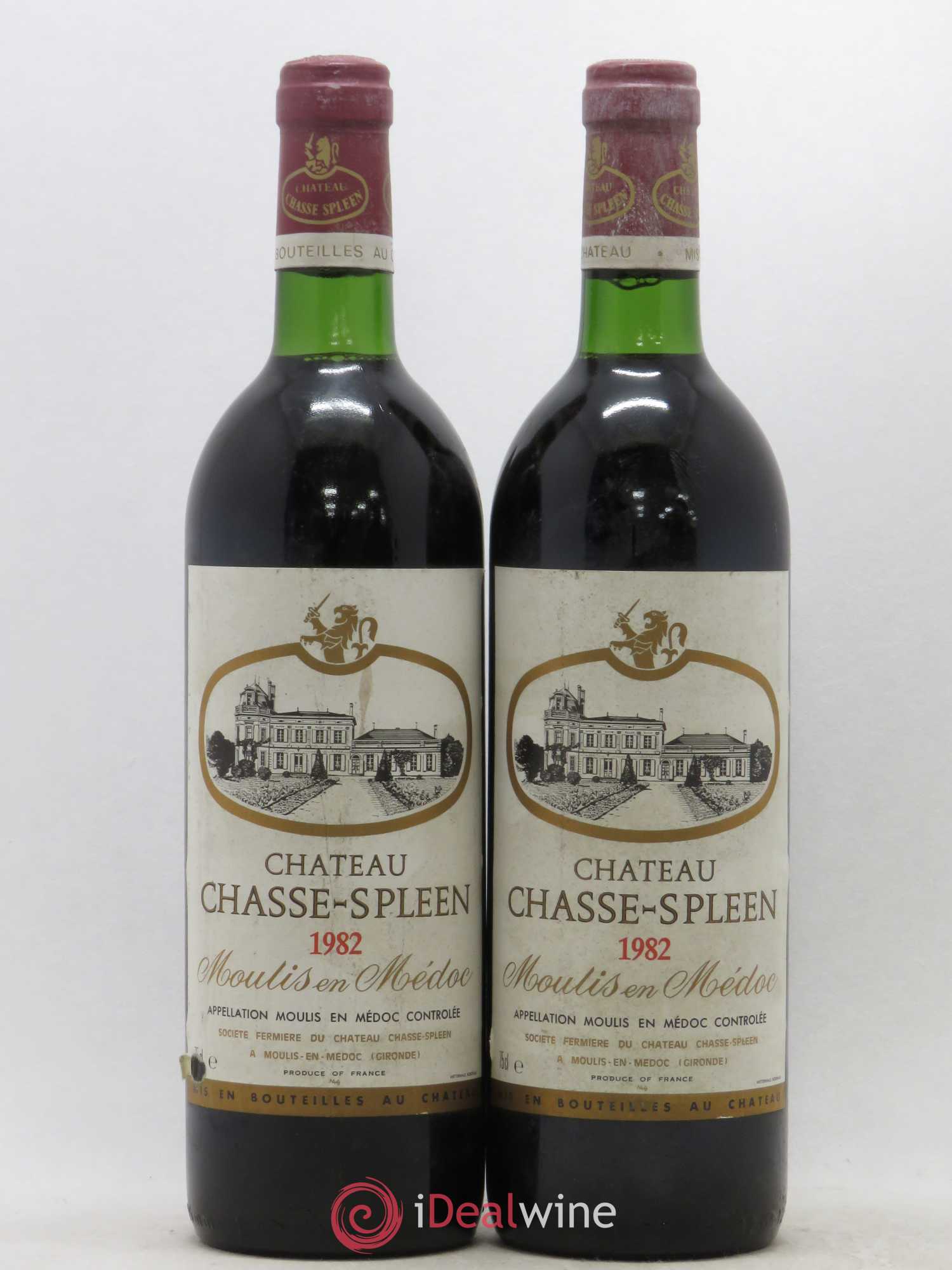 Château Chasse Spleen 1982 - Lot de 2 bouteilles - 0