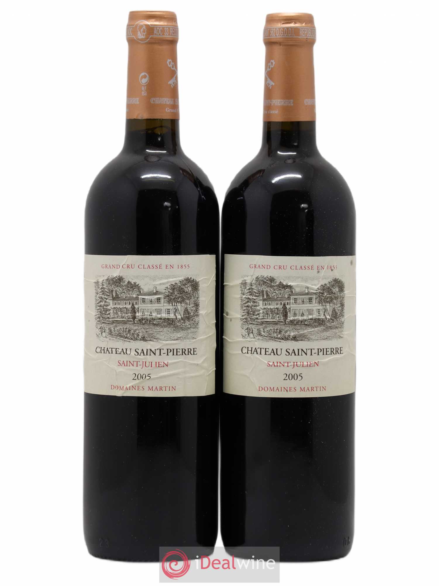 Château Saint-Pierre 4ème Grand Cru Classé 2005 - Lot de 2 bouteilles - 0