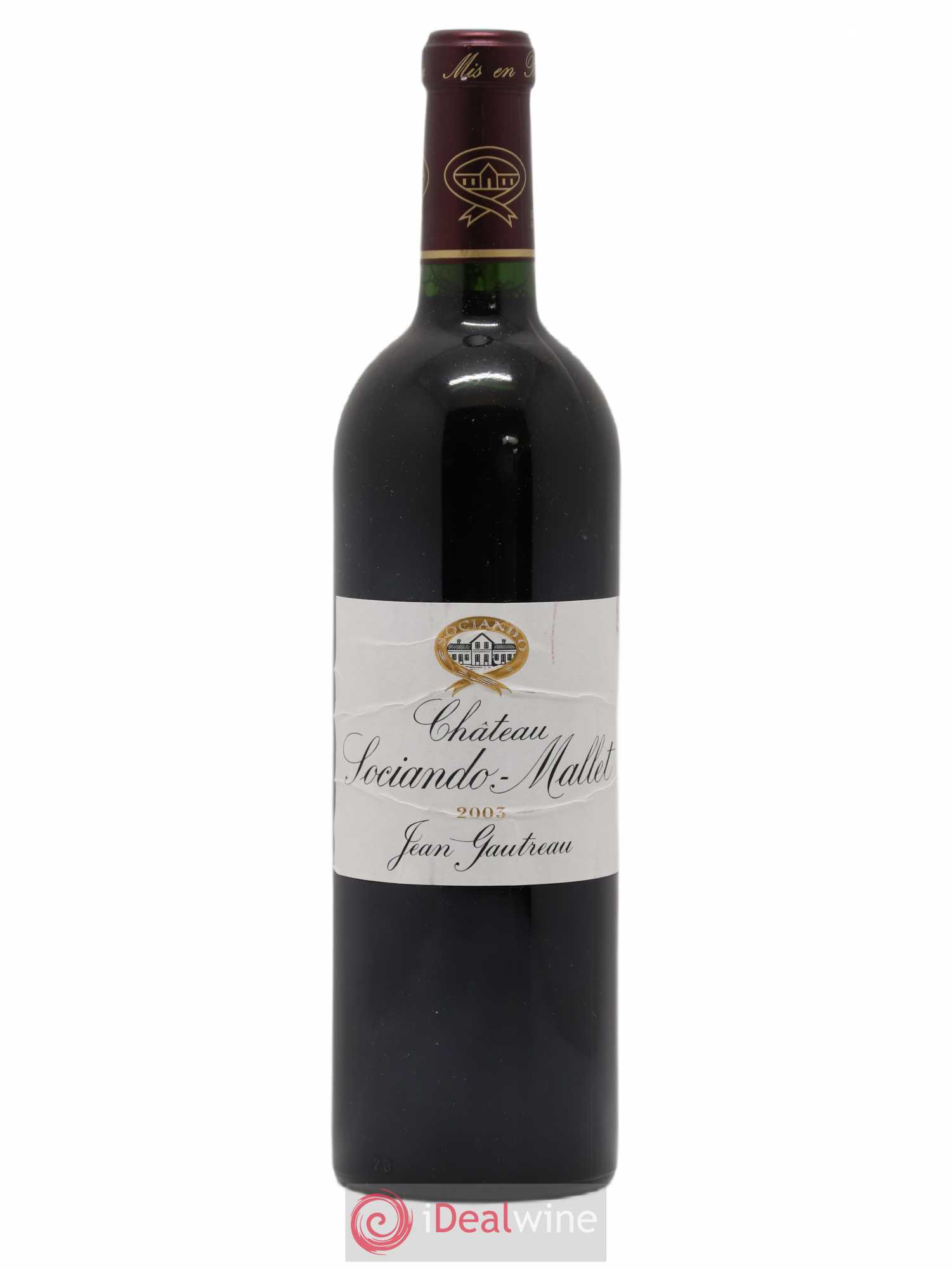 Château Sociando Mallet 2003 - Lot de 1 bouteille - 0