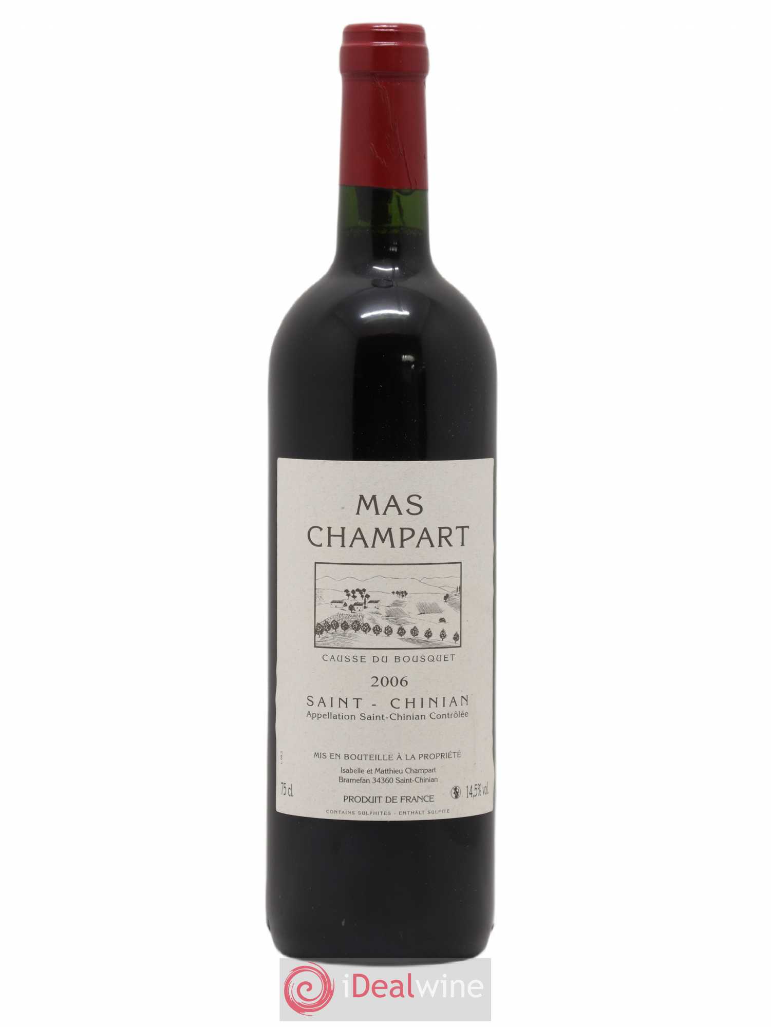 Saint-Chinian Mas Champart Causse du Bousquet Isabelle et Mathieu Champart 2006 - Lot de 1 bouteille - 0