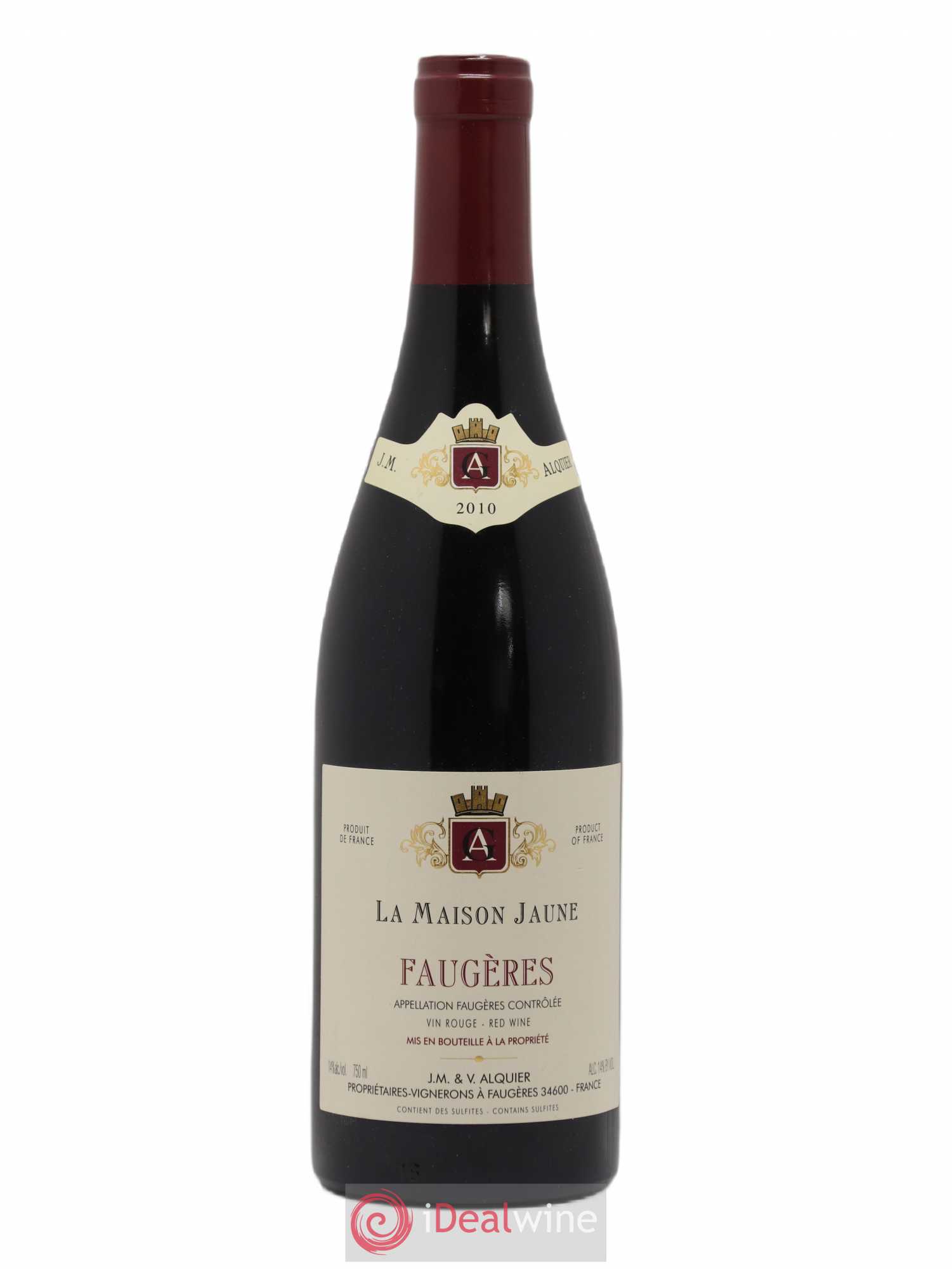 Faugères La Maison Jaune Jean-Michel Alquier 2010 - Lot de 1 bouteille - 0