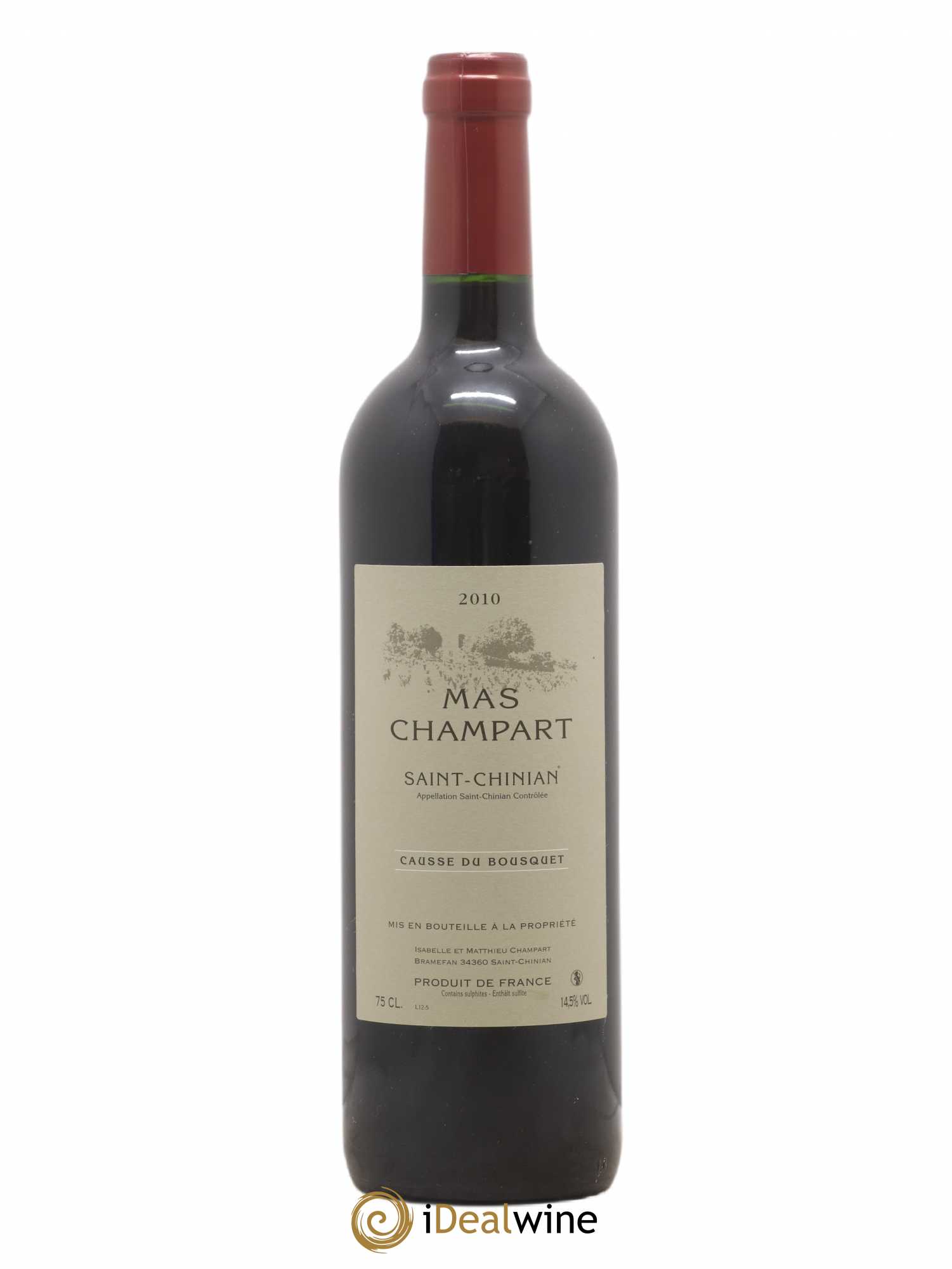 Saint-Chinian Mas Champart Causse du Bousquet Isabelle et Mathieu Champart 2010 - Lot de 1 bouteille - 0