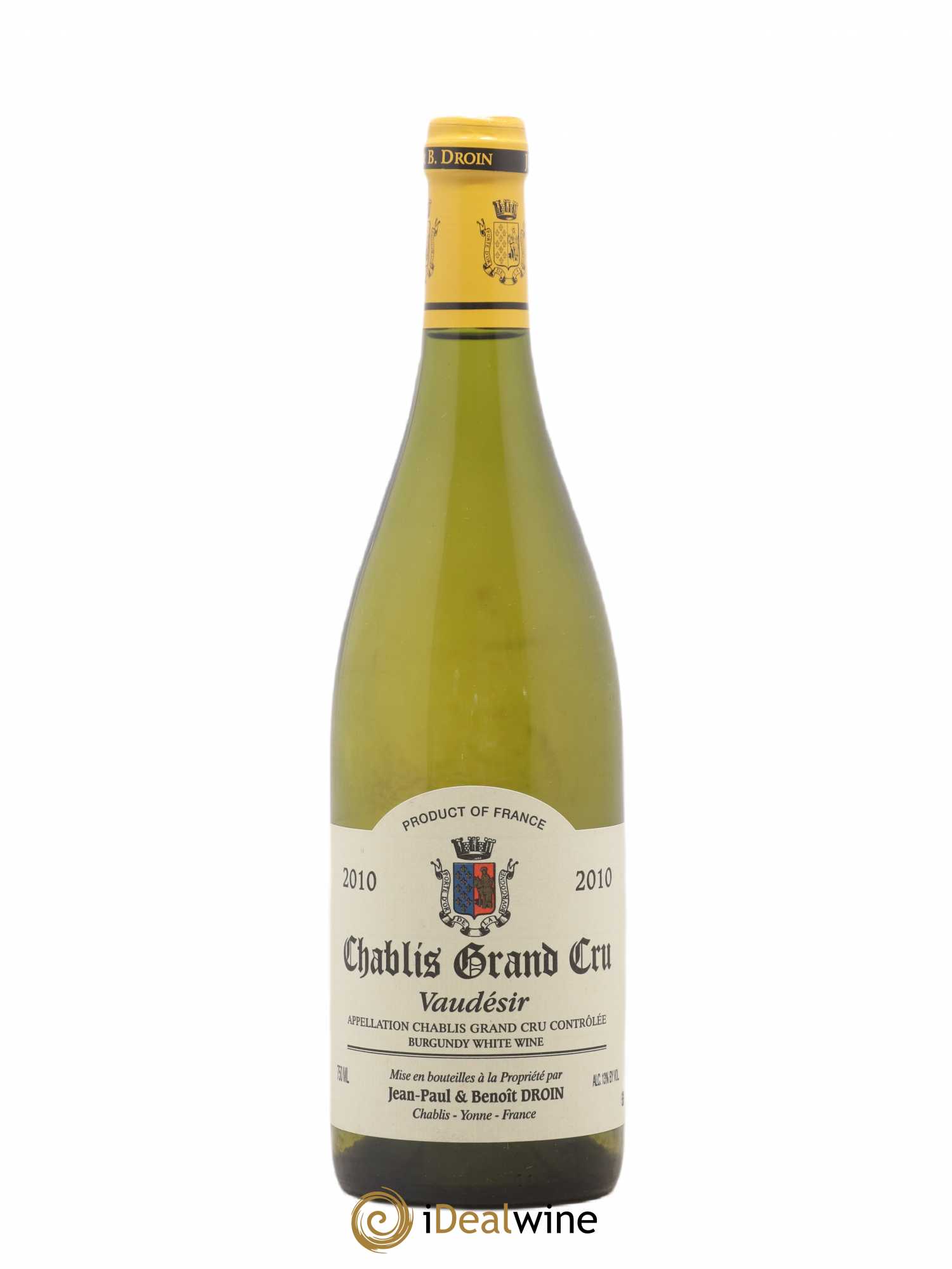 Chablis Grand Cru Vaudésir Jean-Paul & Benoît Droin (Domaine) 2010 - Lot de 1 bouteille - 0