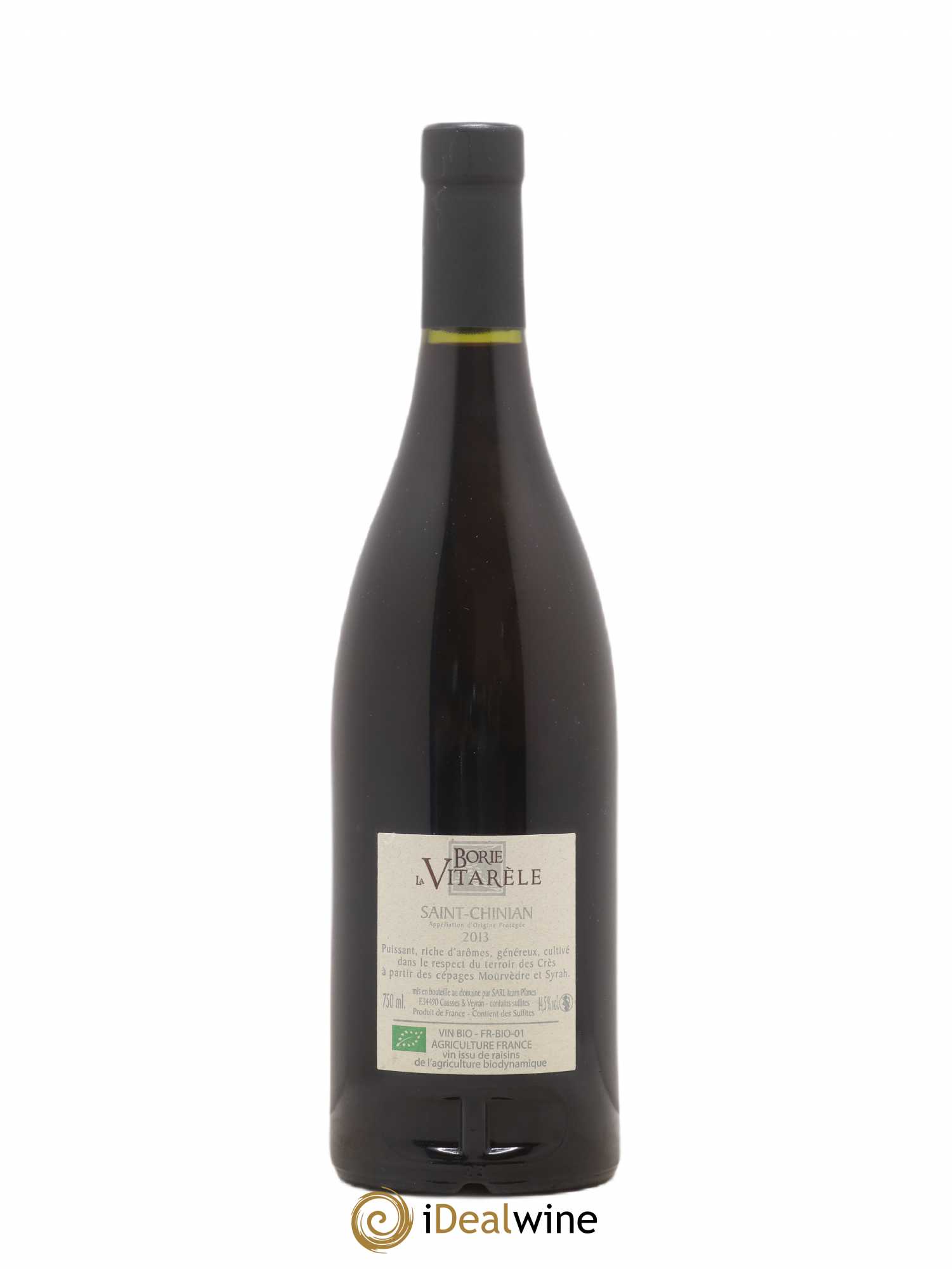 Saint-Chinian Les Crès Domaine Borie La Vitarèle 2013 - Posten von 1 Flasche - 1
