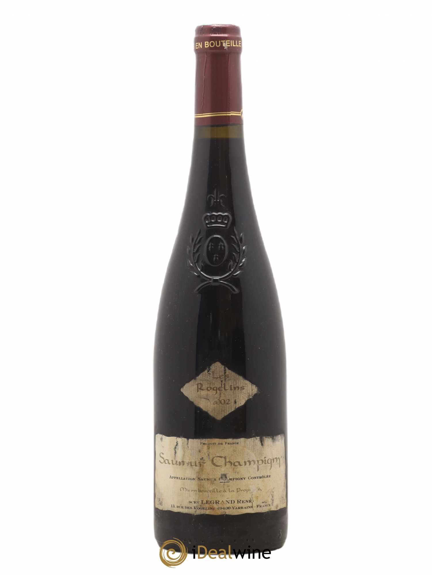 Saumur-Champigny Les Rogelins Clotilde Legrand (anciennement René-Noël Legrand) 2002 - Lot de 1 bouteille - 0