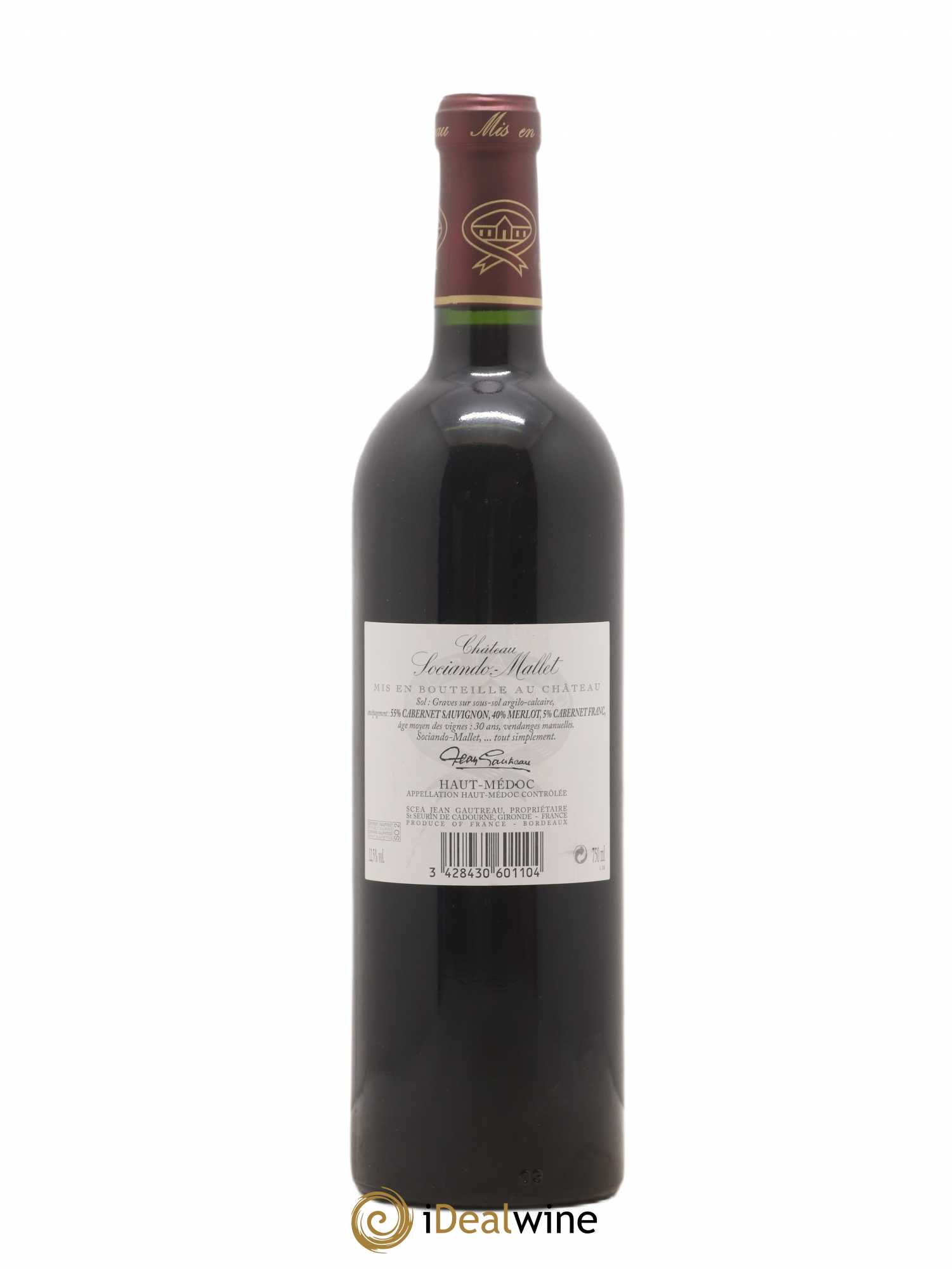 Château Sociando Mallet 2006 - Lot de 1 bouteille - 1