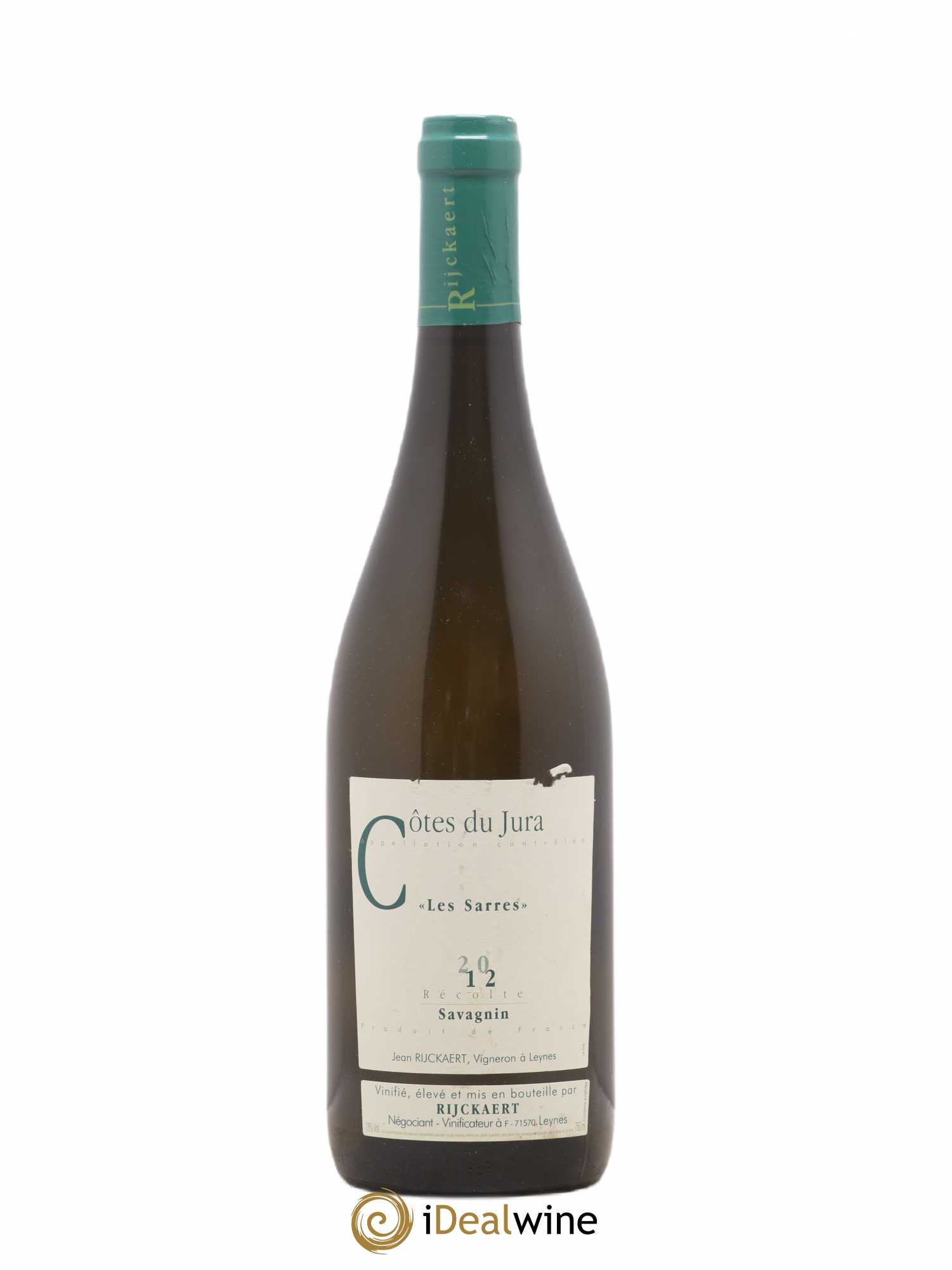 Côtes du Jura Savagnin Les Sarres Rijckaert 2012 - Lot de 1 bouteille - 0