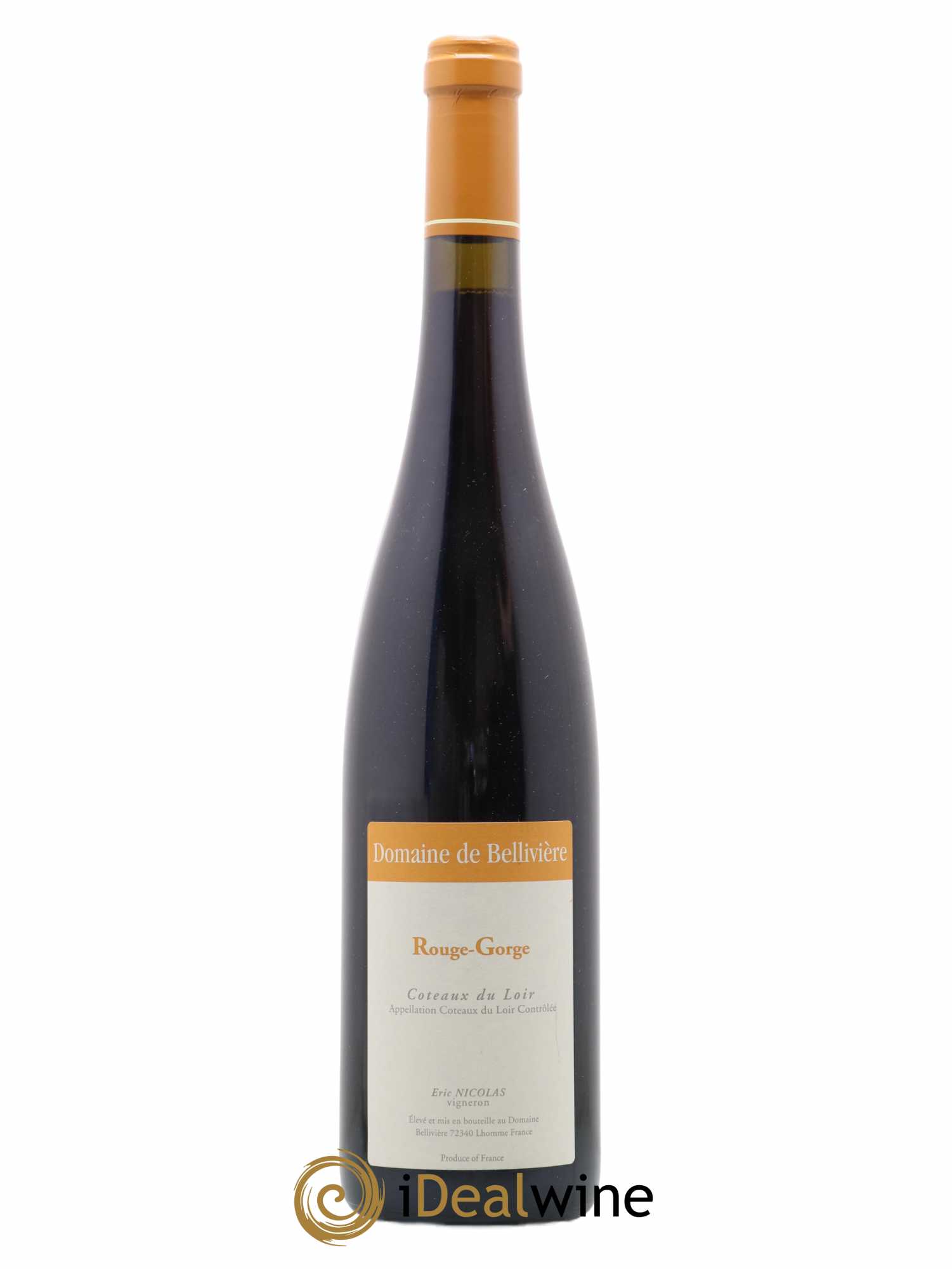 Coteaux du Loir Le Rouge Gorge Domaine de Bellivière 2014 - Lot de 1 bouteille - 0