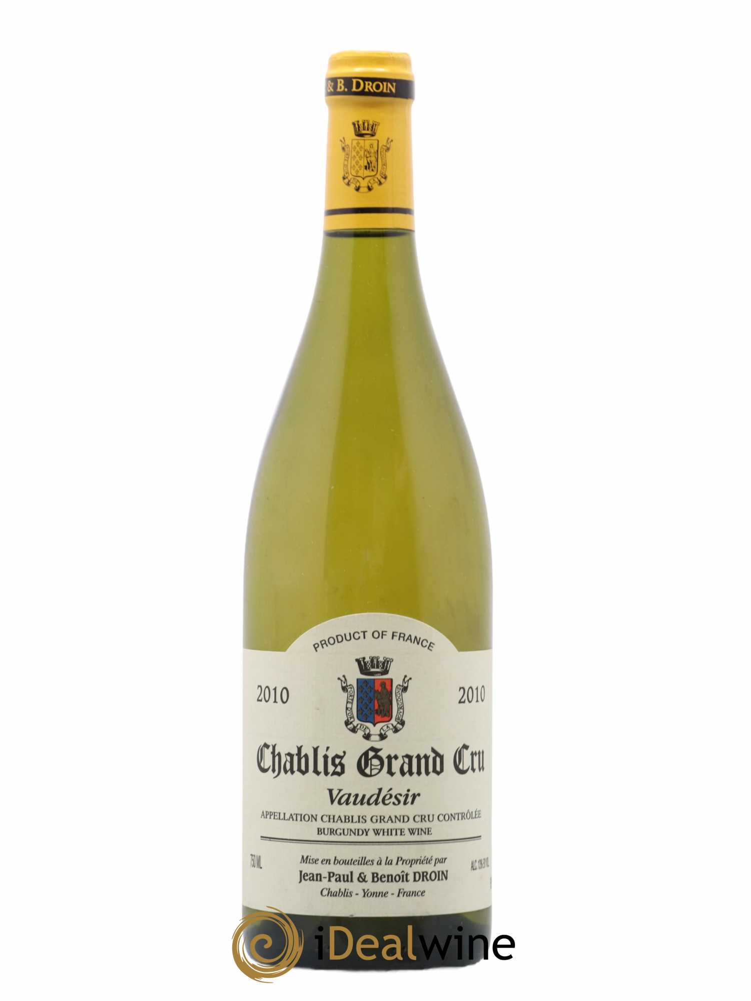 Chablis Grand Cru Vaudésir Jean-Paul & Benoît Droin (Domaine) 2010 - Lot de 1 bouteille - 0