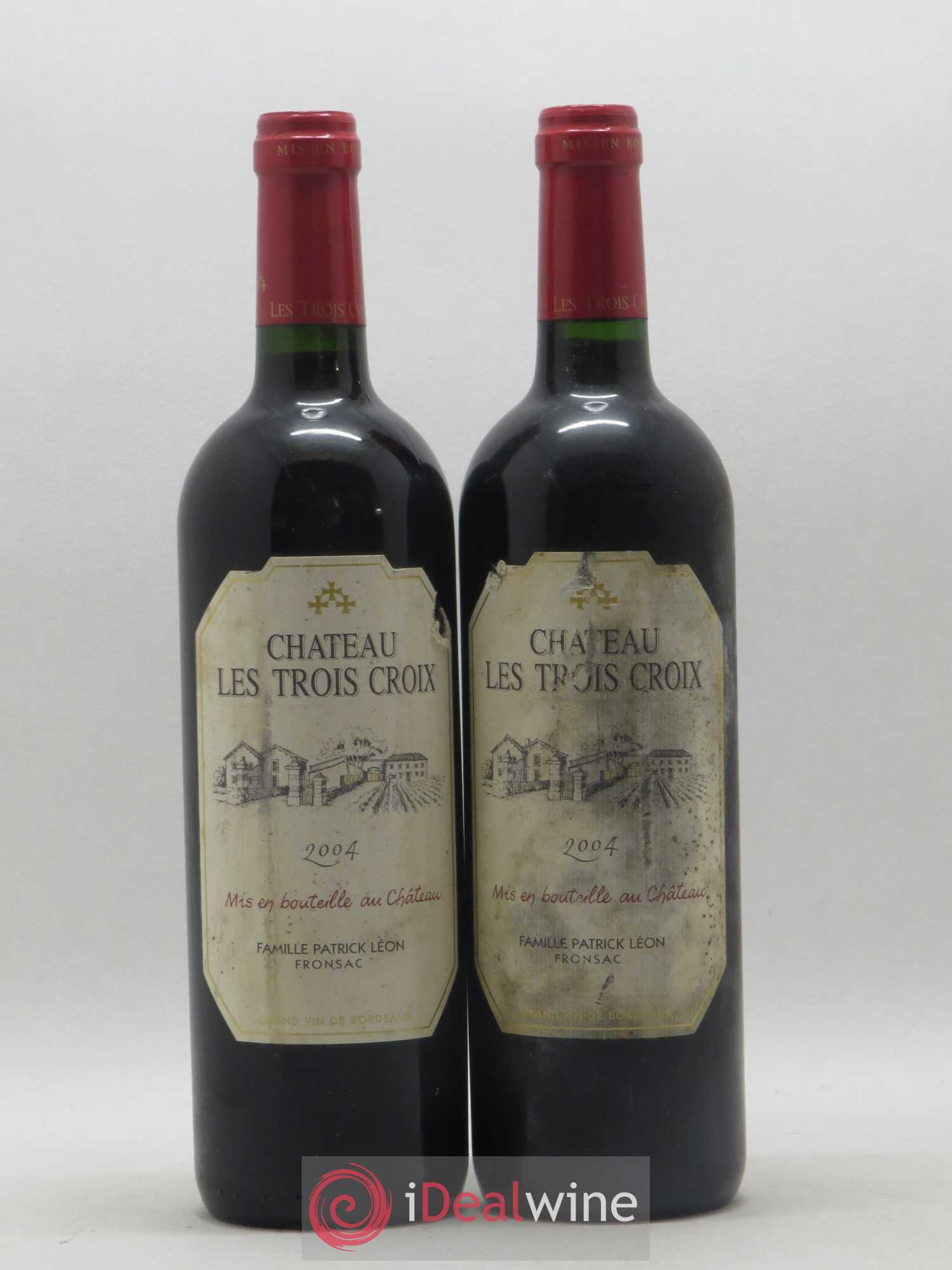 Château Les Trois Croix 2004 - Lot de 2 bouteilles - 0