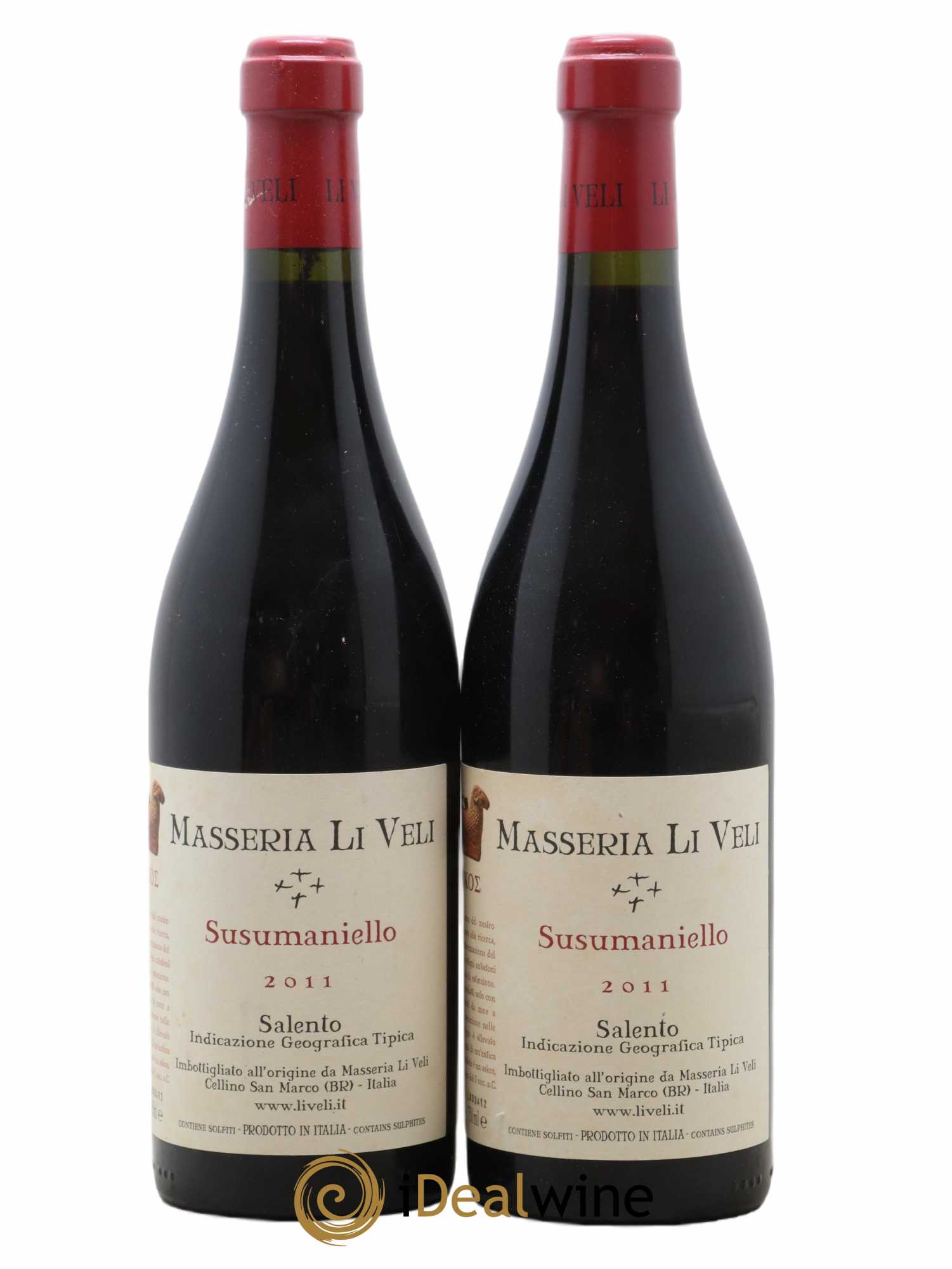 Italie Susumaniello Salento Askos Masseria Li Veli 2011 - Lot de 2 bouteilles - 0