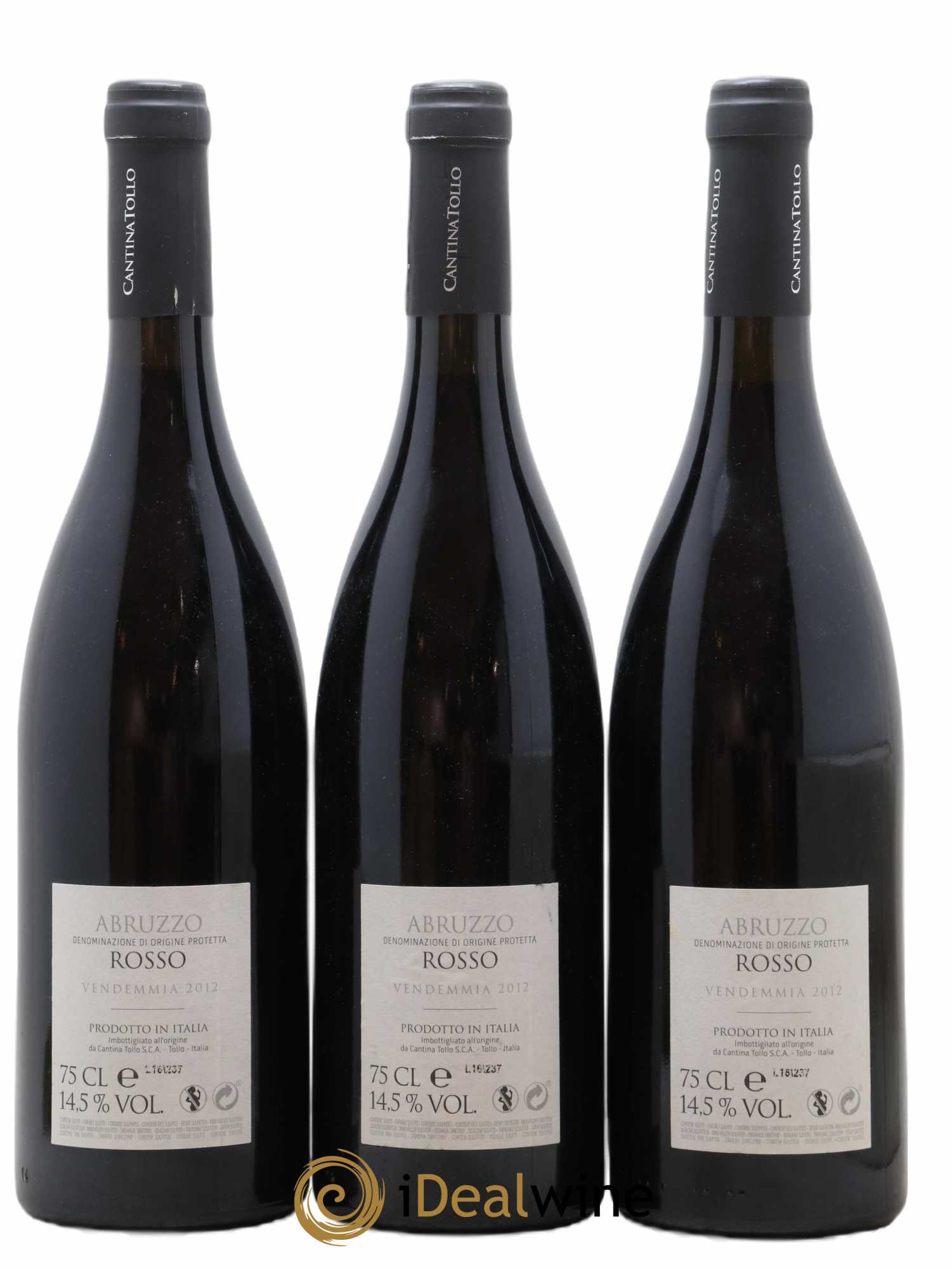 Italie Abruzzo Rosso Cantina Tollo 2012 - Lot of 3 bottles - 1