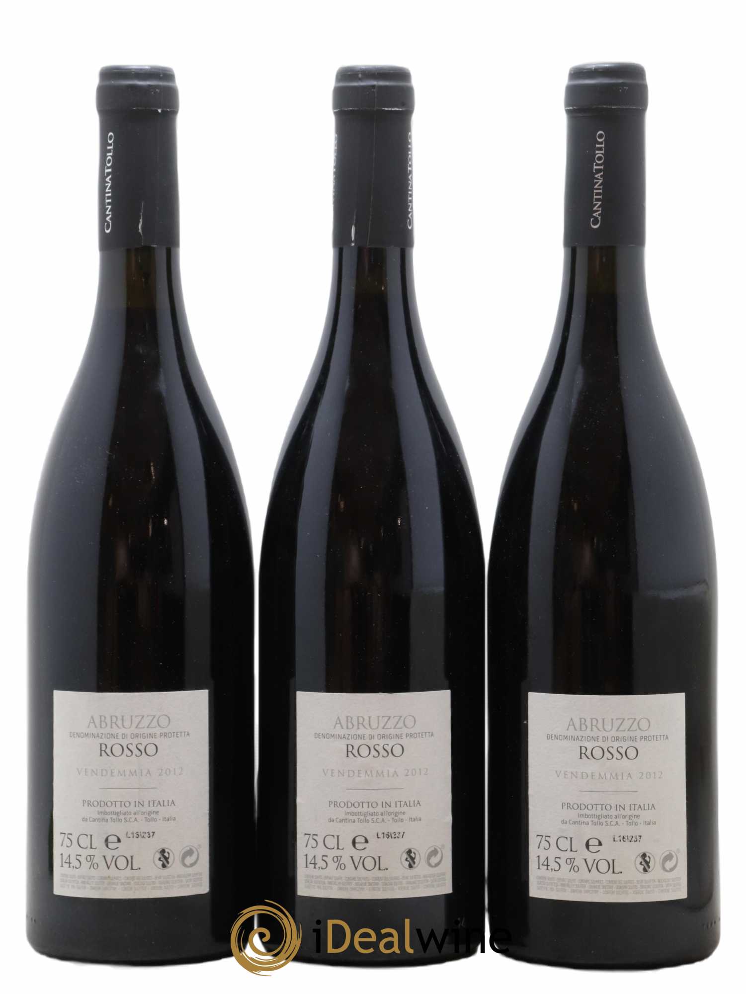 Italie Abruzzo Rosso Cantina Tollo 2012 - Lot de 3 bouteilles - 1