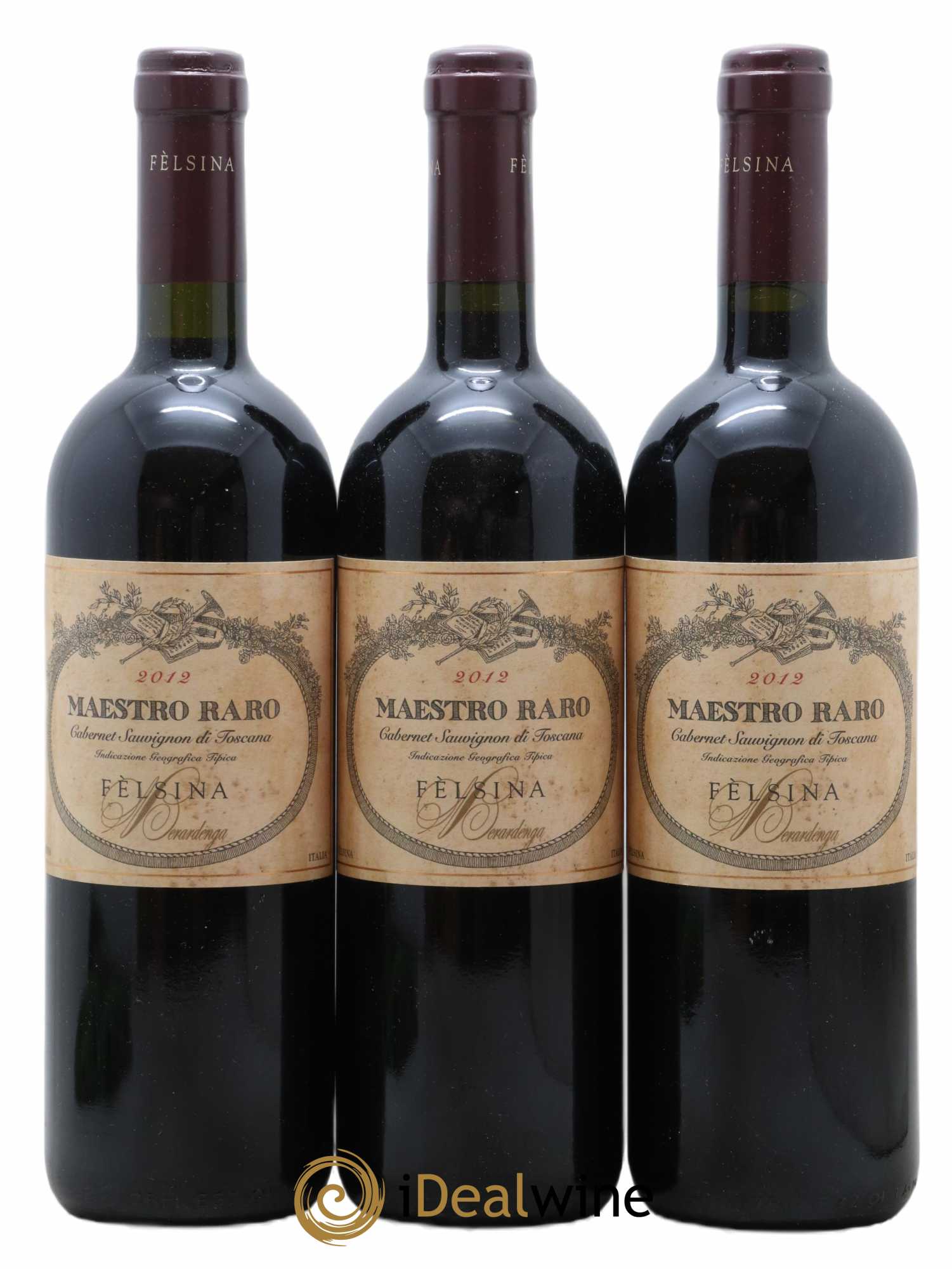 Toscana IGT Cabernet Sauvigon Maestro Raro Fattoria di Felsina 2012 - Lot de 3 bouteilles - 0