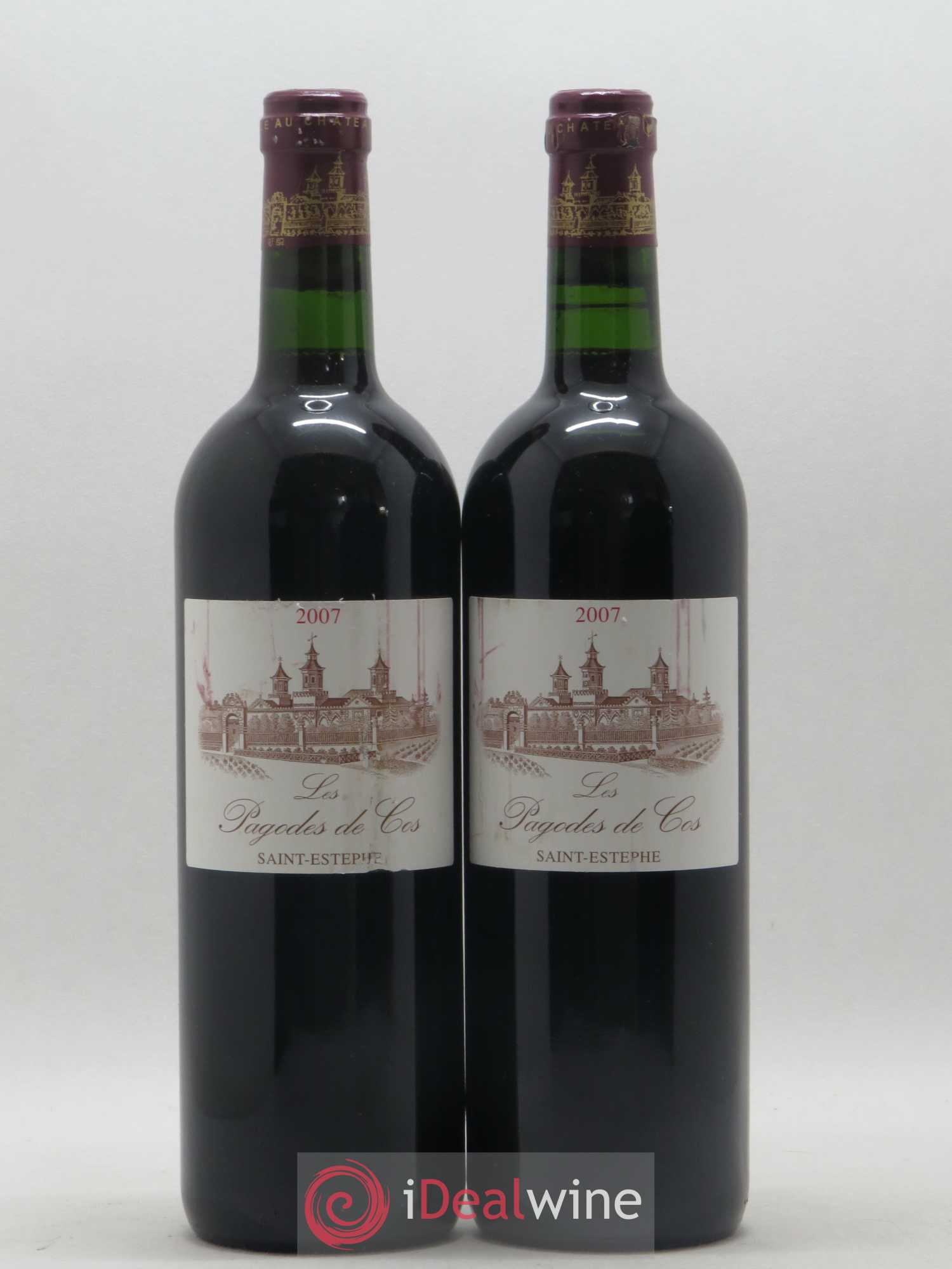 Les Pagodes de Cos Second Vin 2007 - Posten von 2 Flaschen - 0