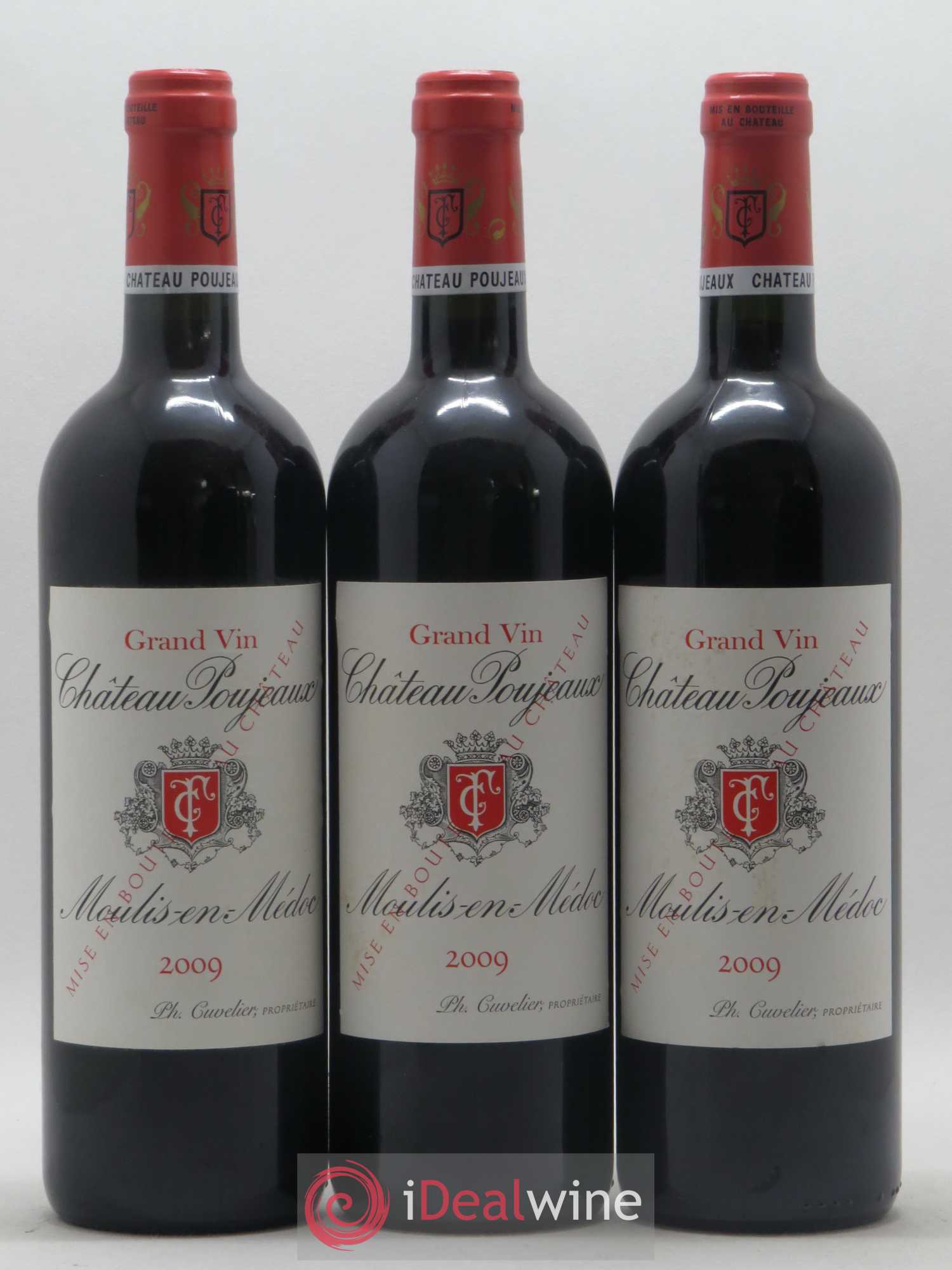 Château Poujeaux 2009 - Lot de 3 bouteilles - 0