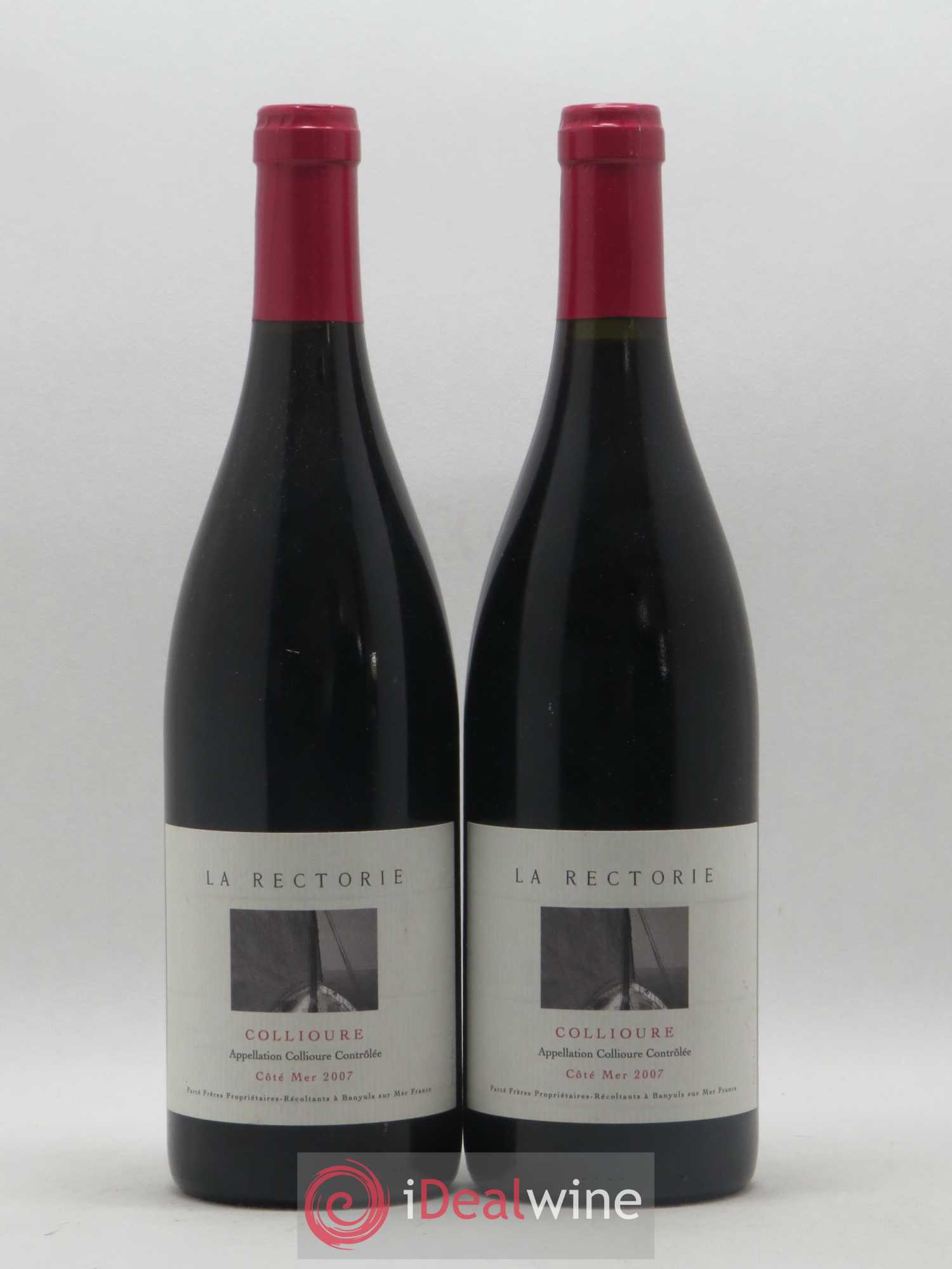 Collioure La Rectorie (Domaine de) Côté Mer Thierry et Jean Emmanuel Parcé 2007 - Lot de 2 bouteilles - 0
