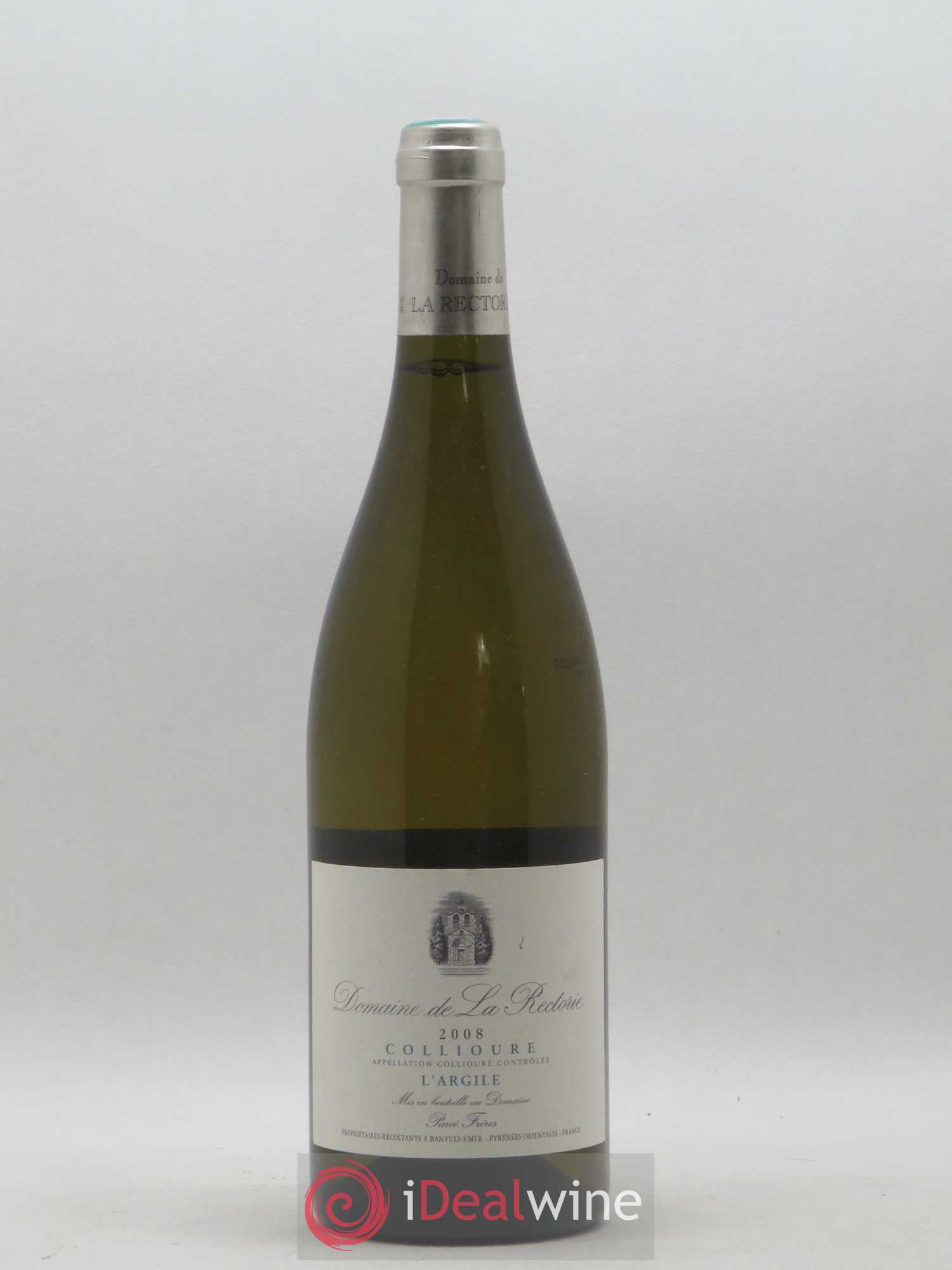 Collioure La Rectorie (Domaine de) L'Argile Thierry et Jean Emmanuel Parcé (sans prix de réserve) 2008 - Lot de 1 bouteille - 0