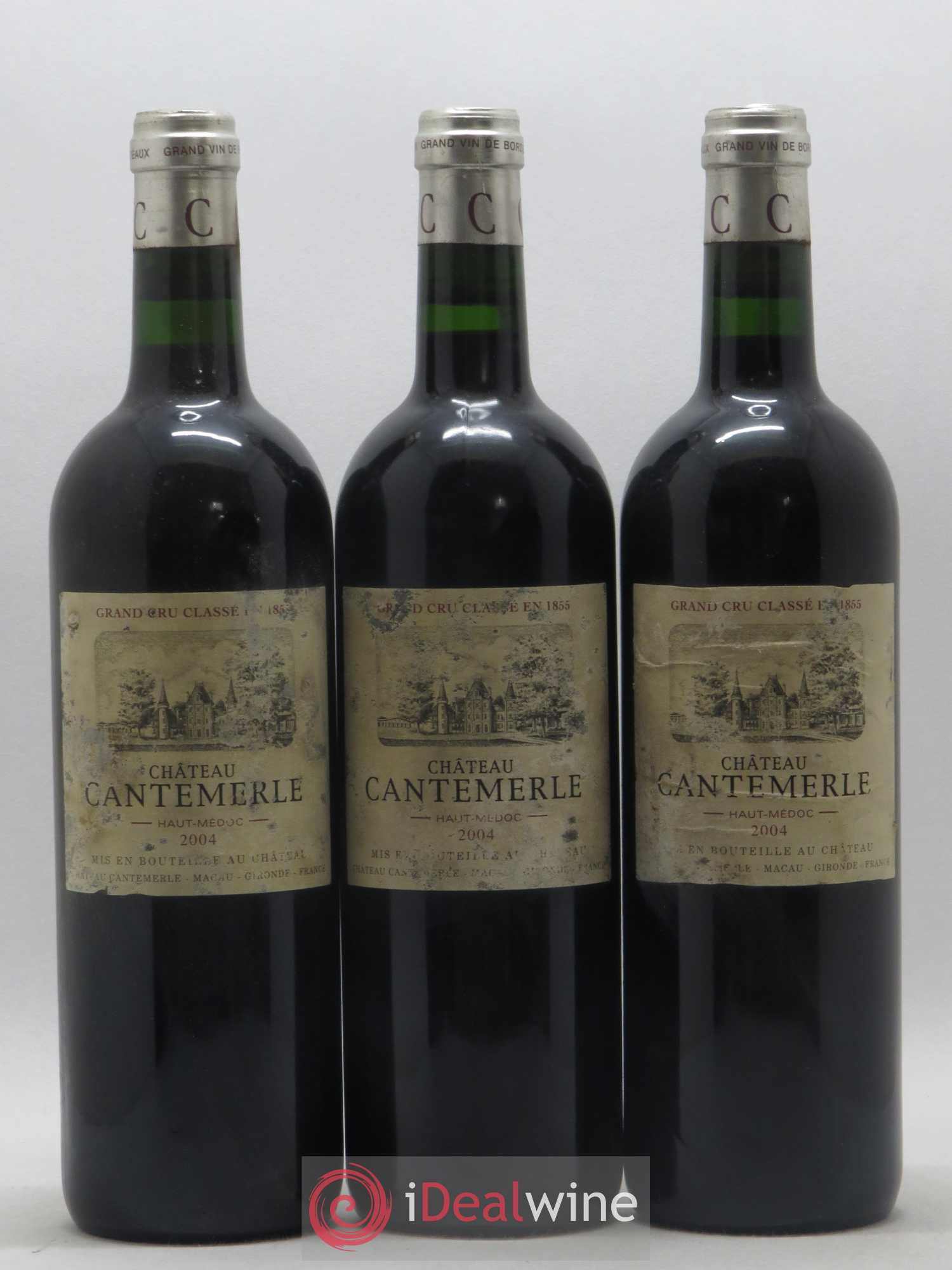 Château Cantemerle 5ème Grand Cru Classé 2004 - Lot de 3 bouteilles - 0