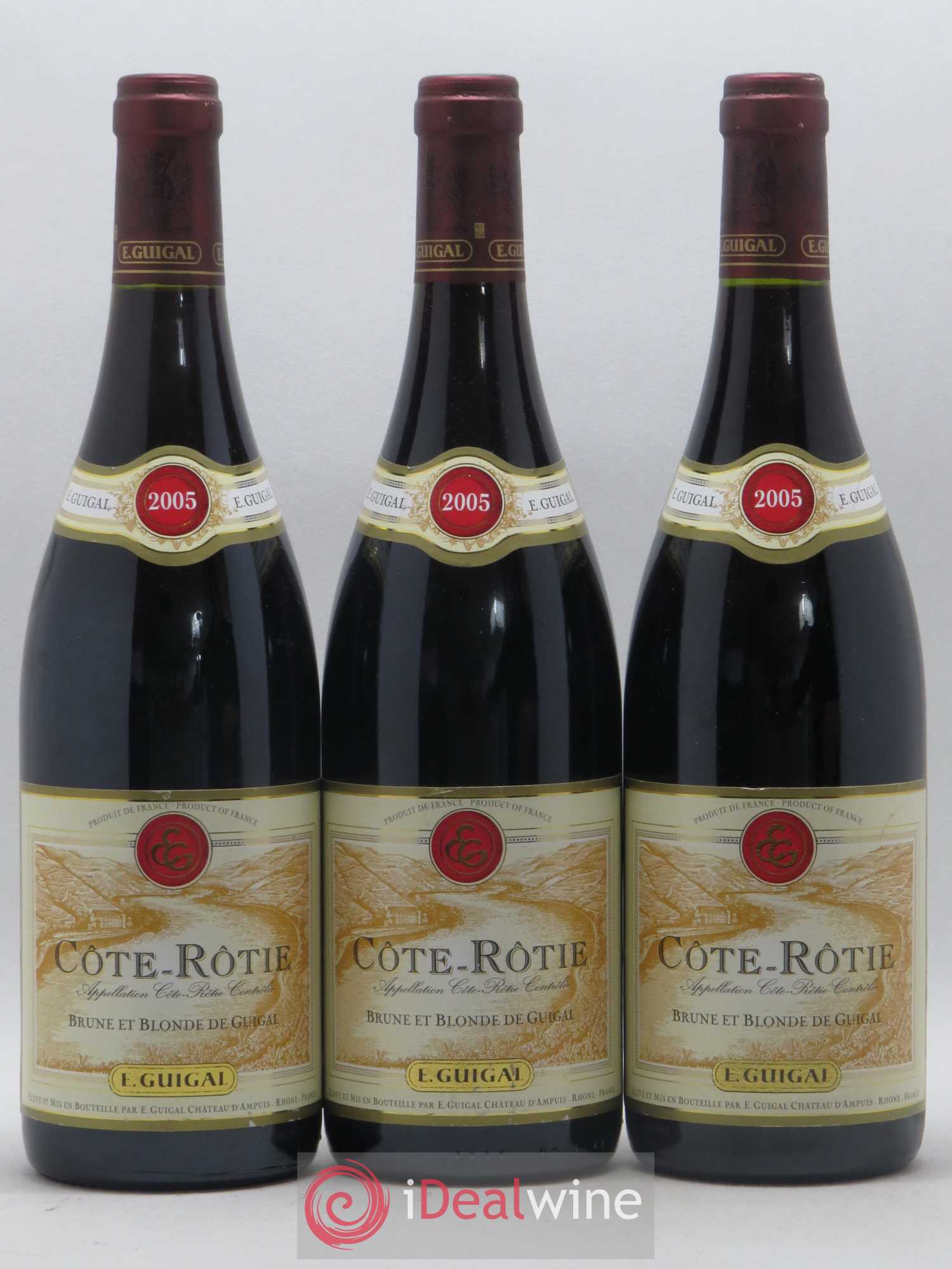 Côte-Rôtie Côtes Brune et Blonde Guigal 2005 - Lot de 3 bouteilles - 0