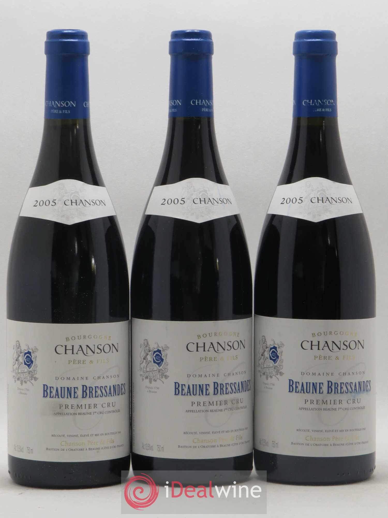 Beaune 1er Cru Bressandes Domaine Chanson 2005 - Posten von 3 Flaschen - 0