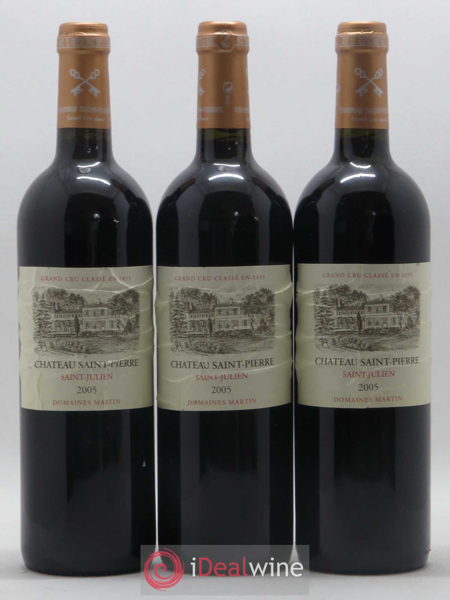 Château Saint-Pierre 4ème Grand Cru Classé 2005 - Lot de 3 bouteilles - 0