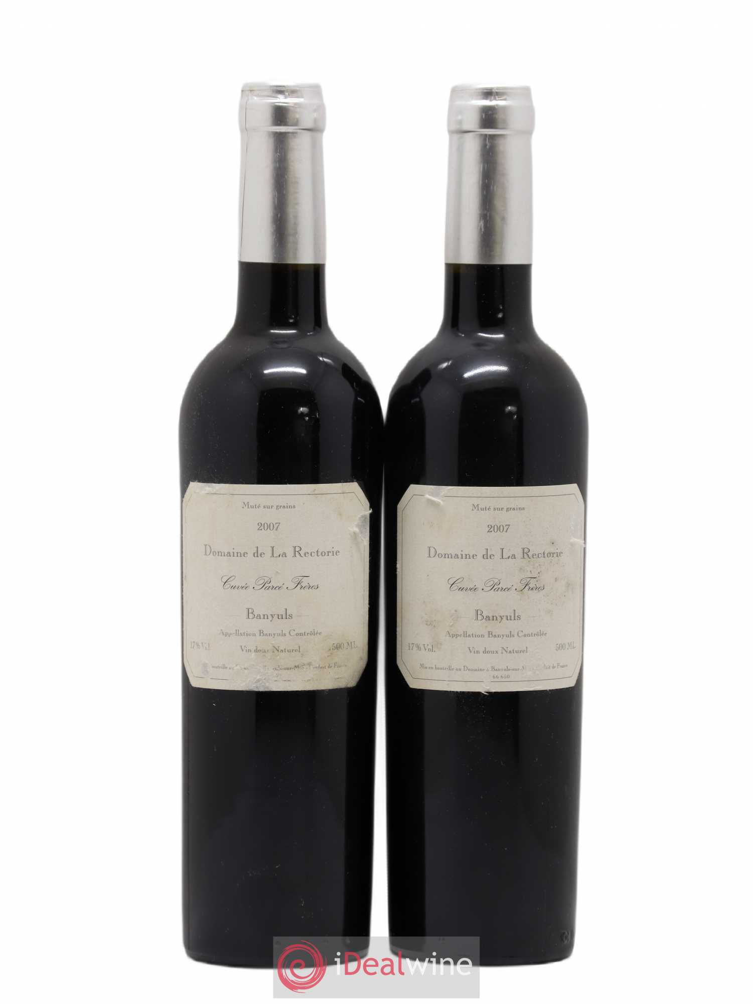 Banyuls Cuvee Parce Freres Domaine de La Rectorie 50CL 2007 - Posten von 2 Flaschen - 0