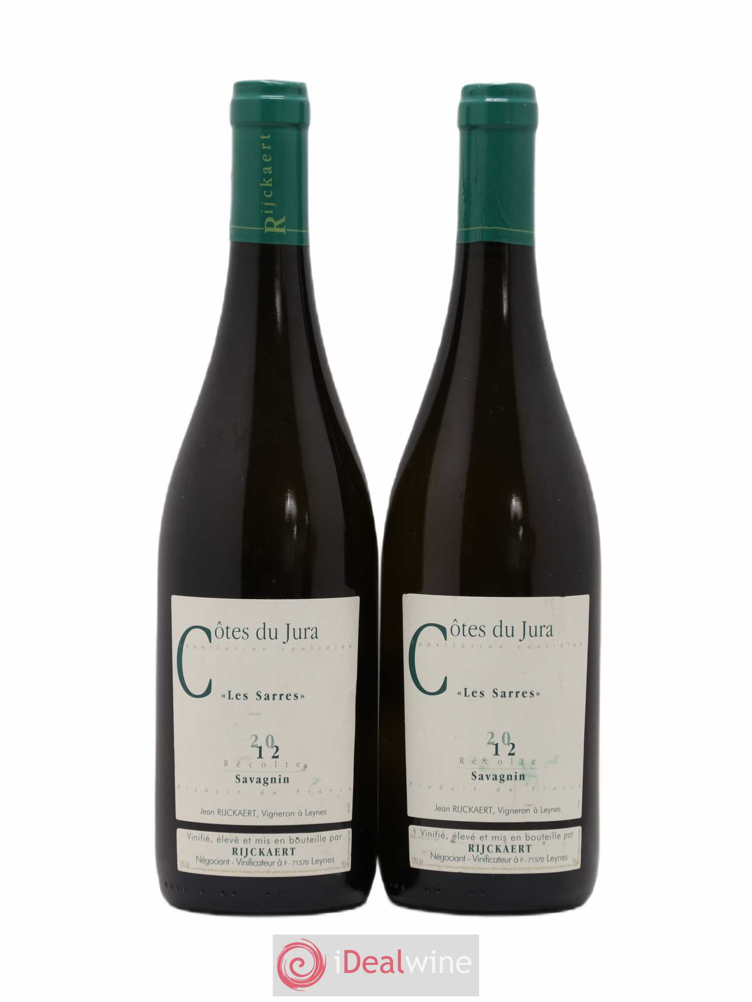 Côtes du Jura Savagnin Les Sarres Rijckaert 2012 - Lot de 2 bouteilles - 0