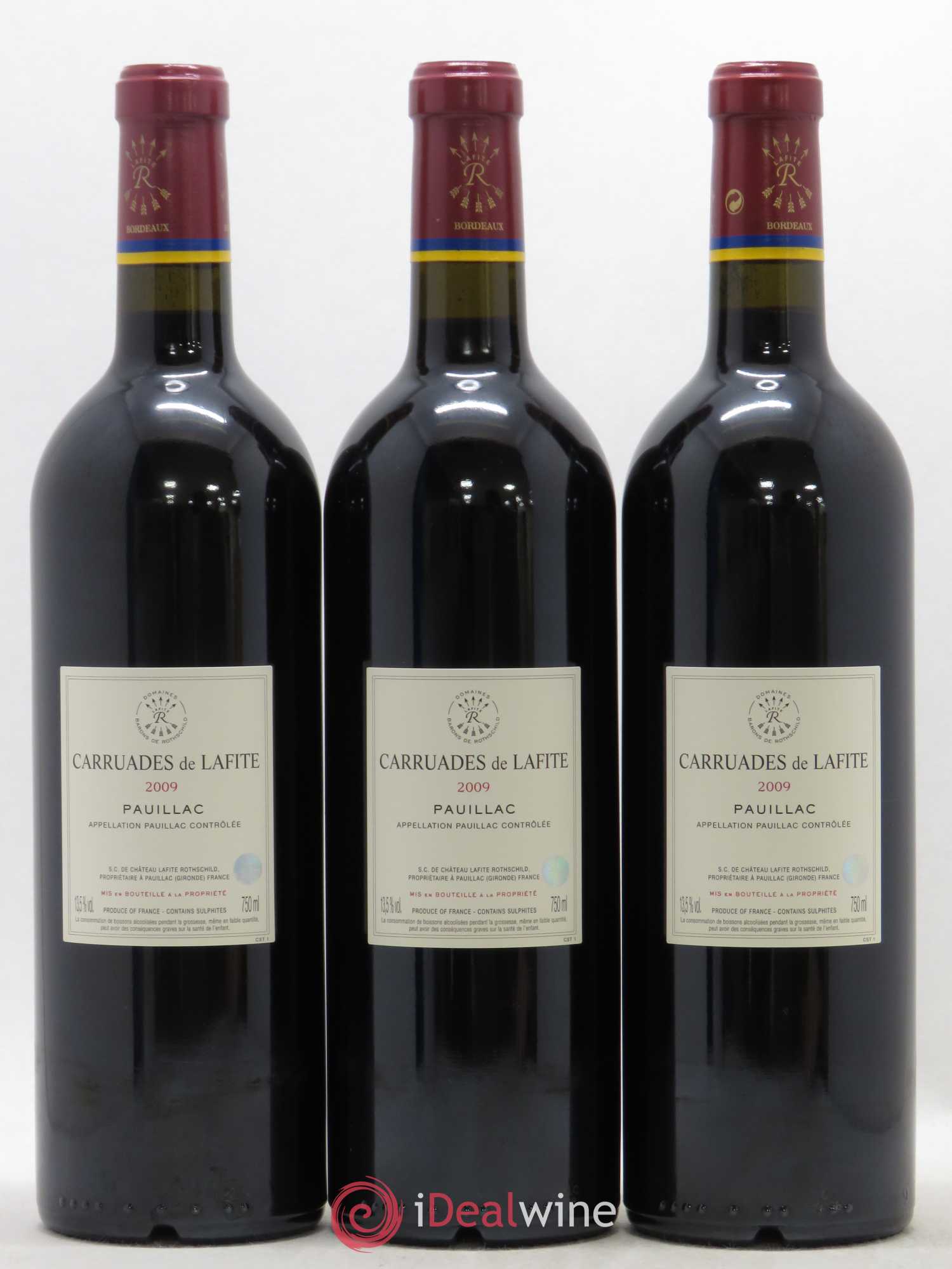 Carruades de Lafite Rothschild Second Vin 2009 - Lot de 3 bouteilles - 1