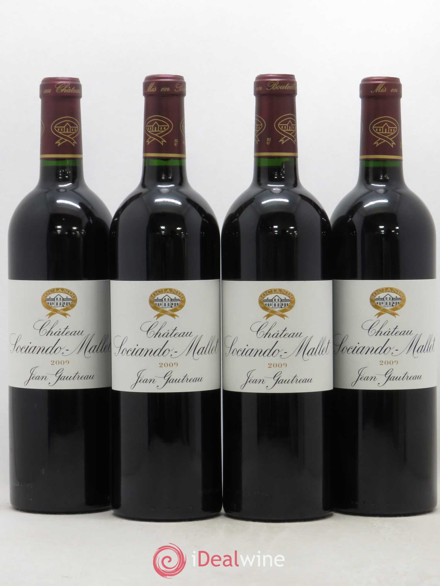 Château Sociando Mallet 2009 - Lot de 4 bouteilles - 0