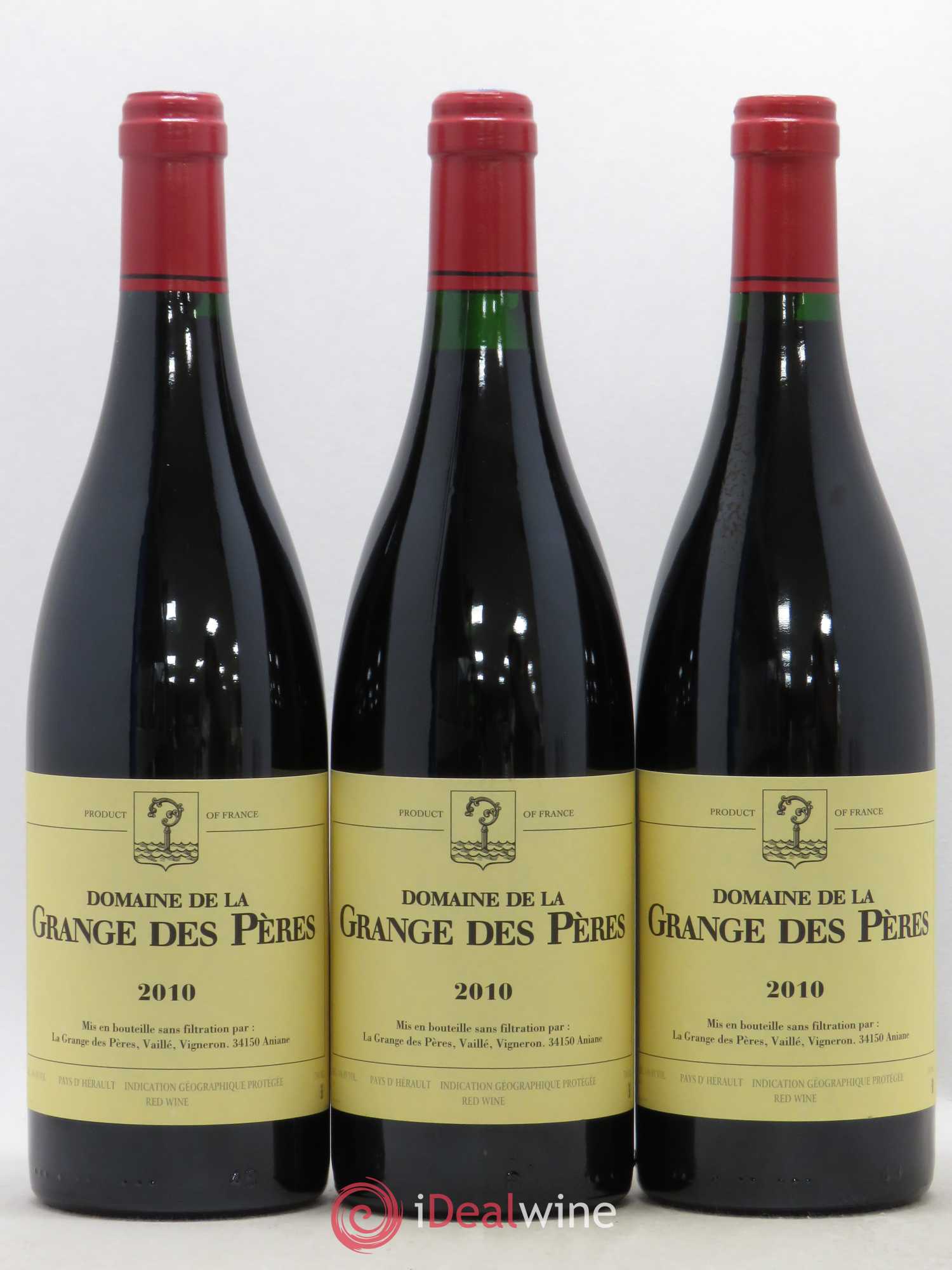 Pays d'Hérault Grange des Pères Laurent Vaillé 2010 - Lot de 3 bouteilles - 0