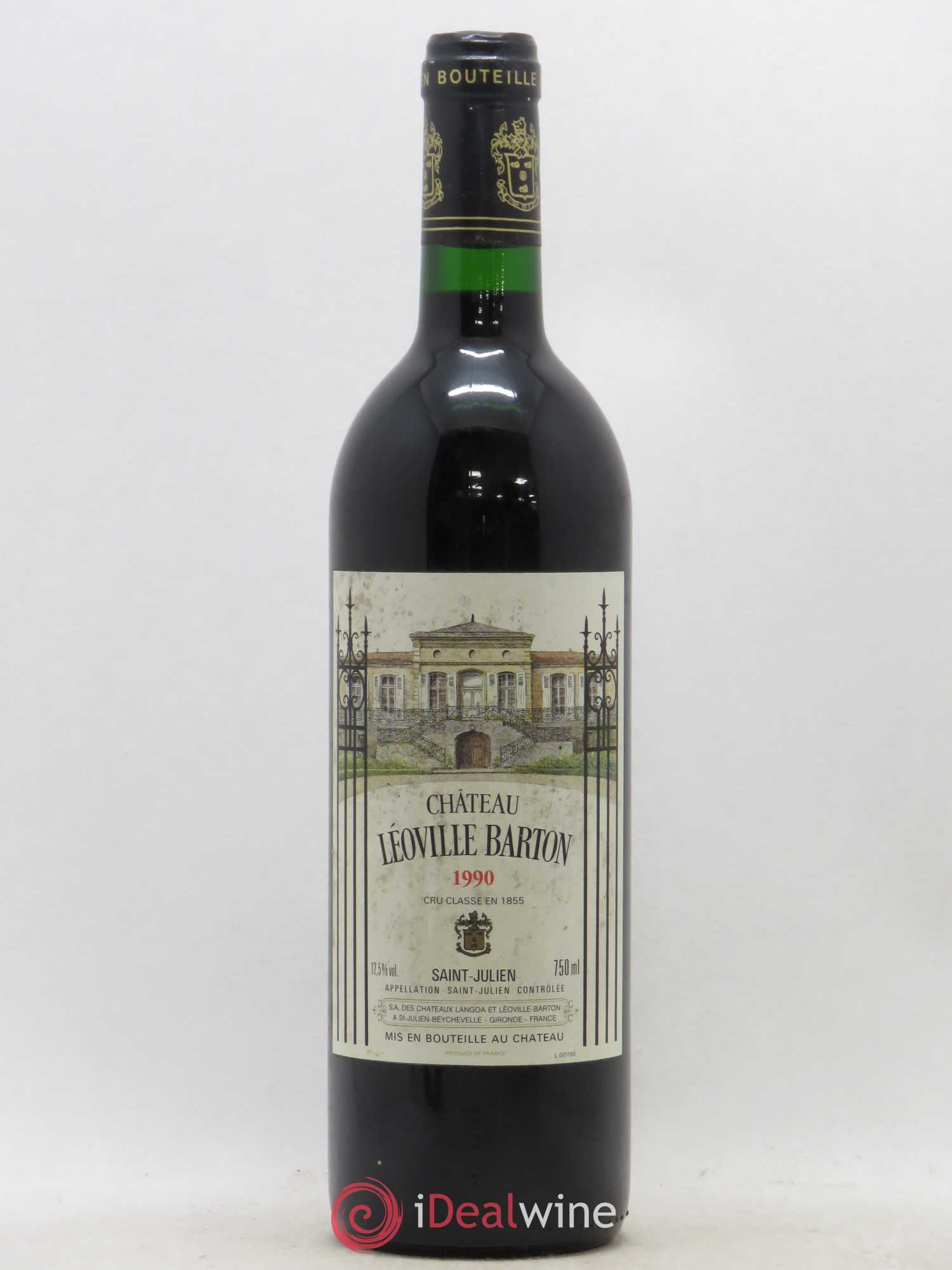Château Léoville Barton 2ème Grand Cru Classé 1990 - Lot de 1 bouteille - 0