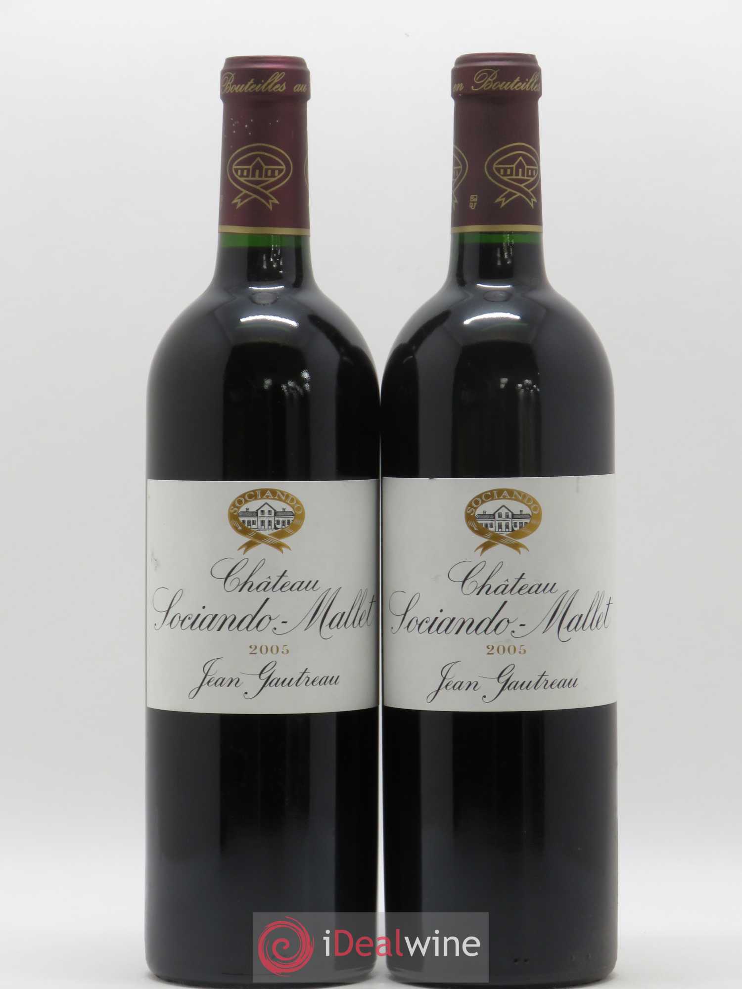 Château Sociando Mallet 2005 - Lot de 2 bouteilles - 0