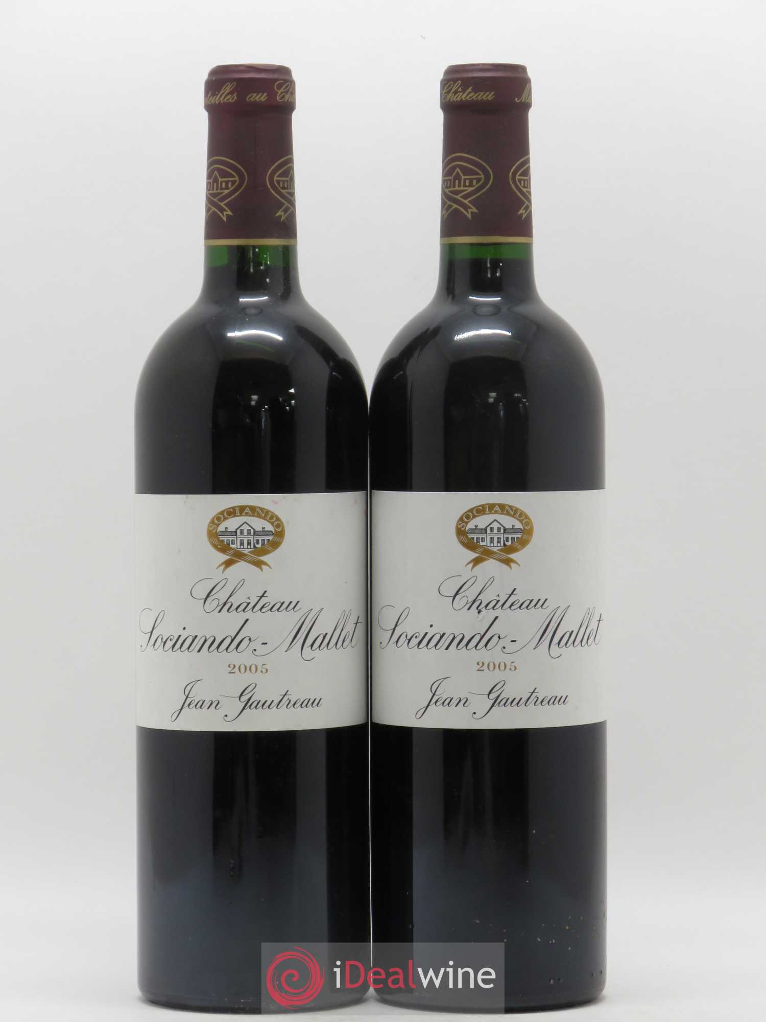 Château Sociando Mallet 2005 - Lot de 2 bouteilles - 0