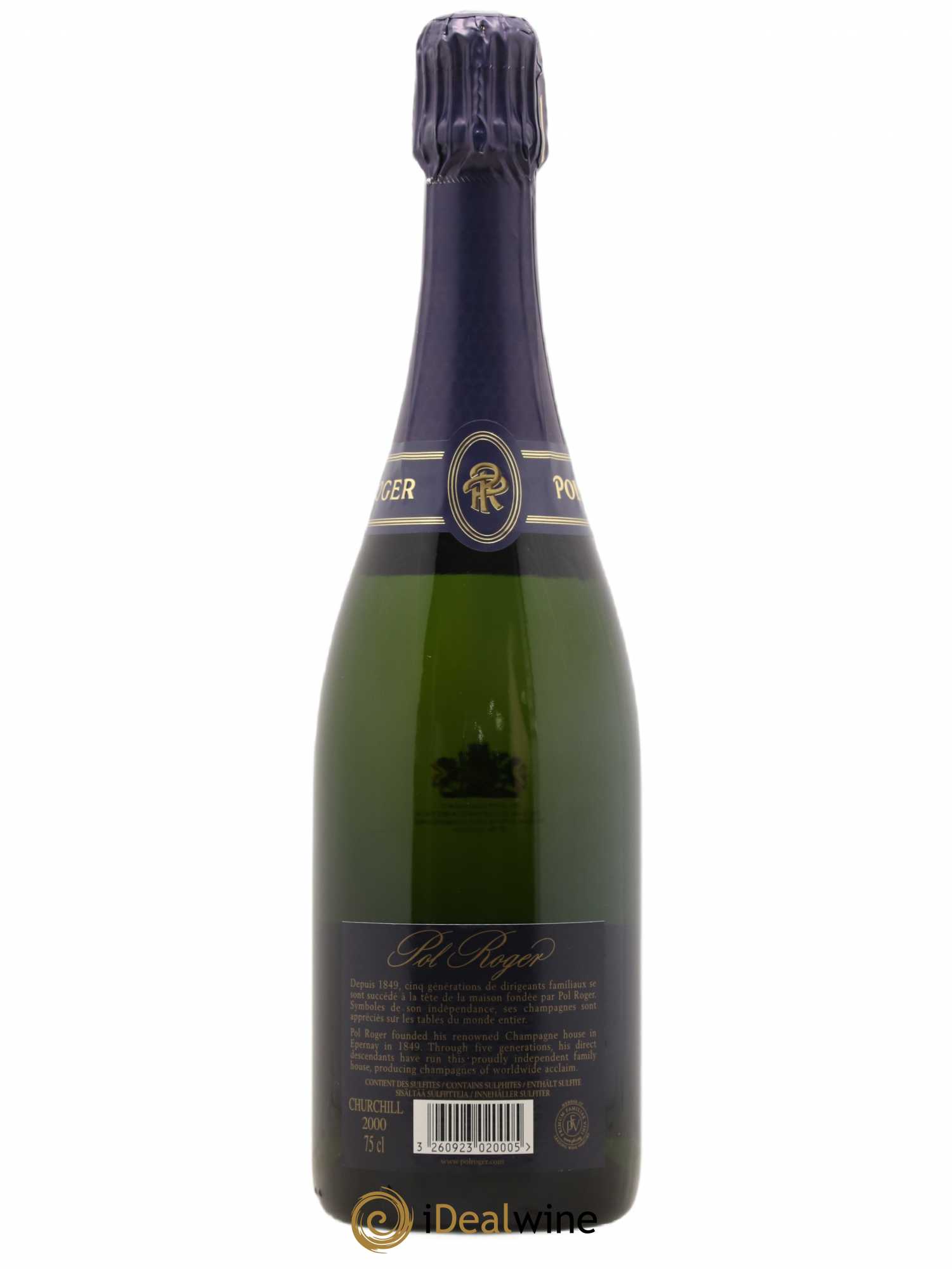 Cuvée Winston Churchill Pol Roger 2000 - Lot de 1 bouteille - 1