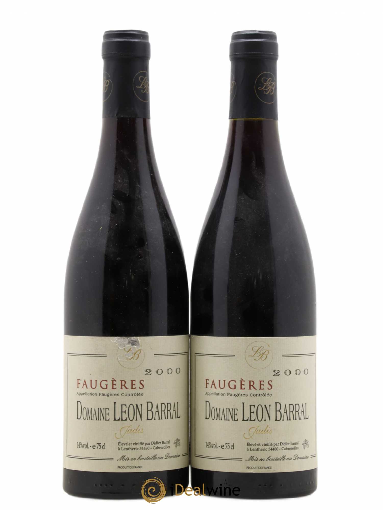 Faugères Jadis Domaine Léon Barral 2000 - Lot de 2 bouteilles - 0