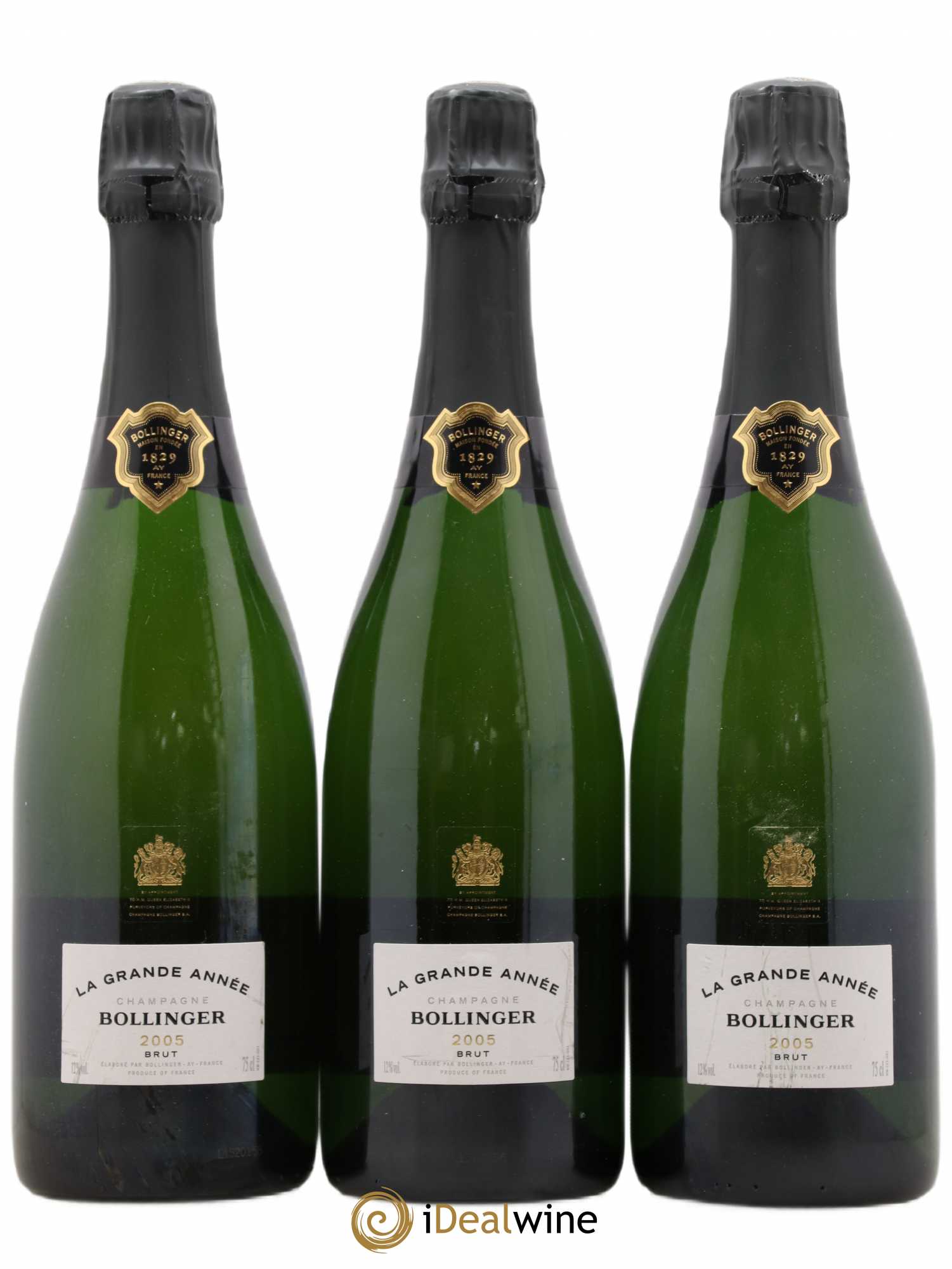 Grande Année Brut Bollinger 2005 - Lot de 3 bouteilles - 0