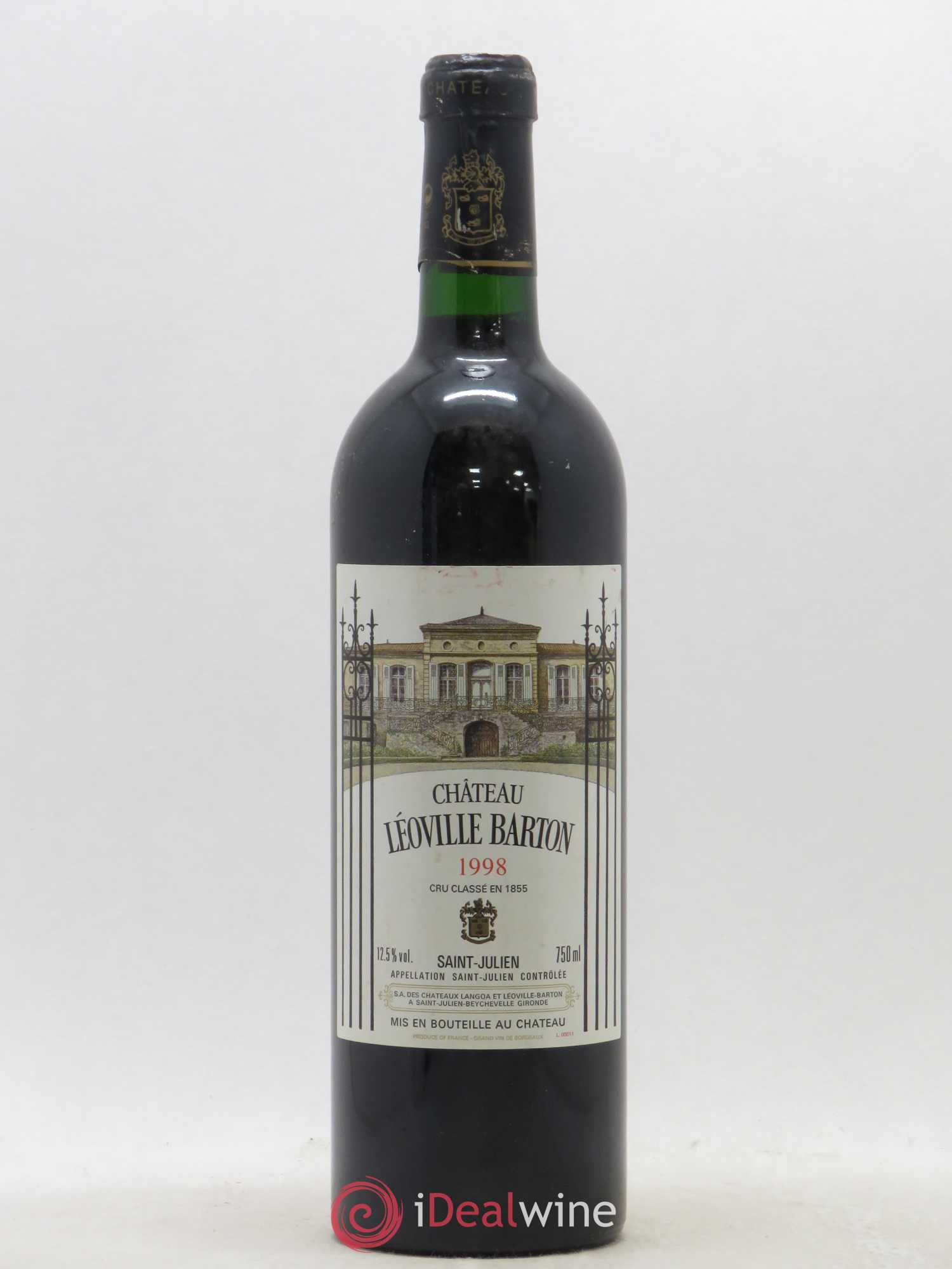 Château Léoville Barton 2ème Grand Cru Classé 1998 - Lot de 1 bouteille - 0