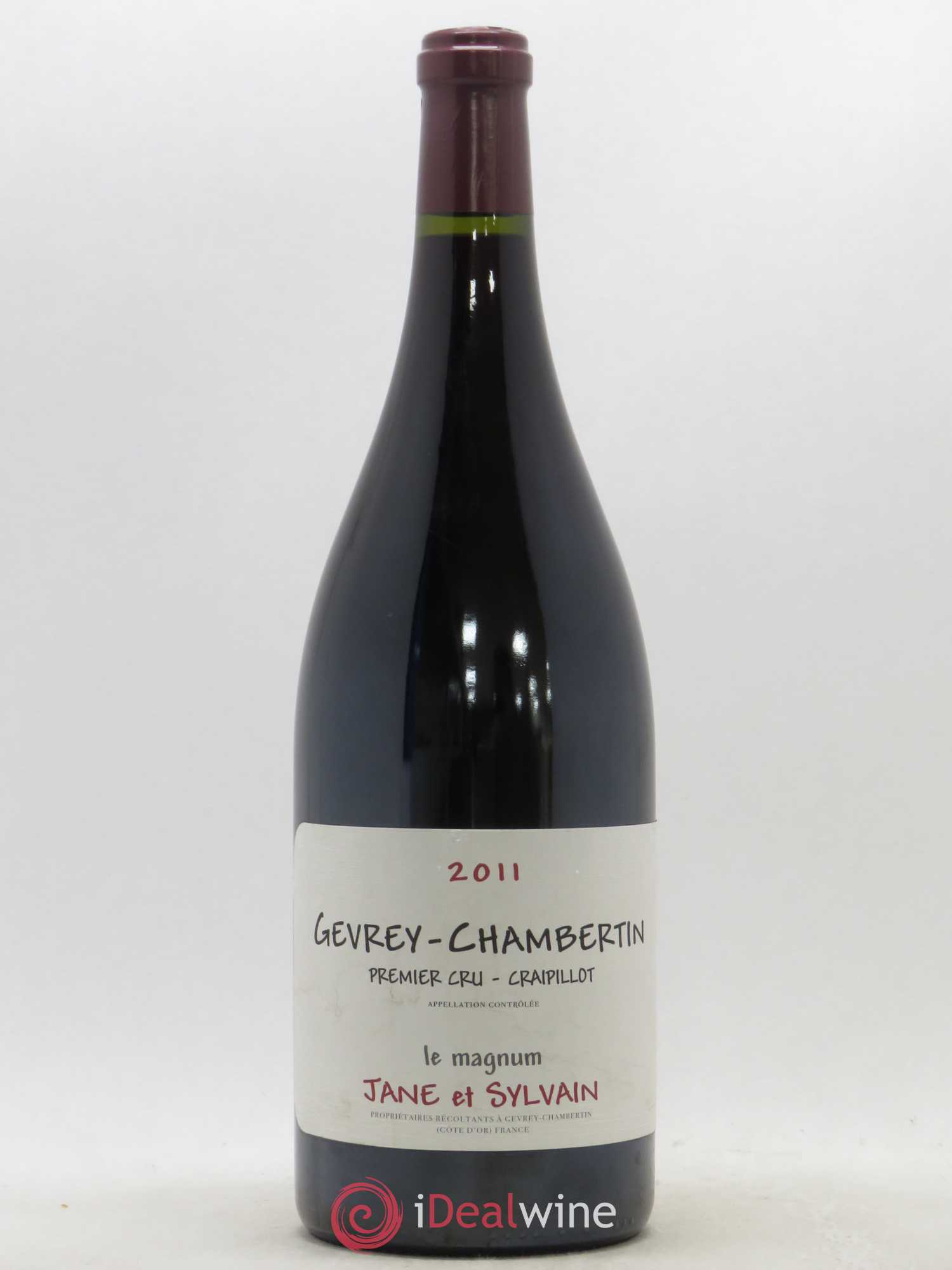 Gevrey-Chambertin 1er Cru Craipillot Domaine Jane et Sylvain 2011 - Posten von 1 Magnum - 0
