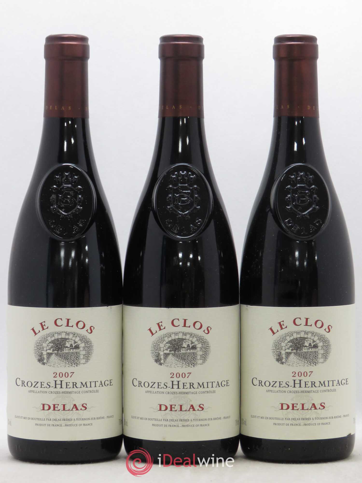 Crozes-Hermitage Le Clos Delas Frères 2007 - Lot de 3 bouteilles - 0