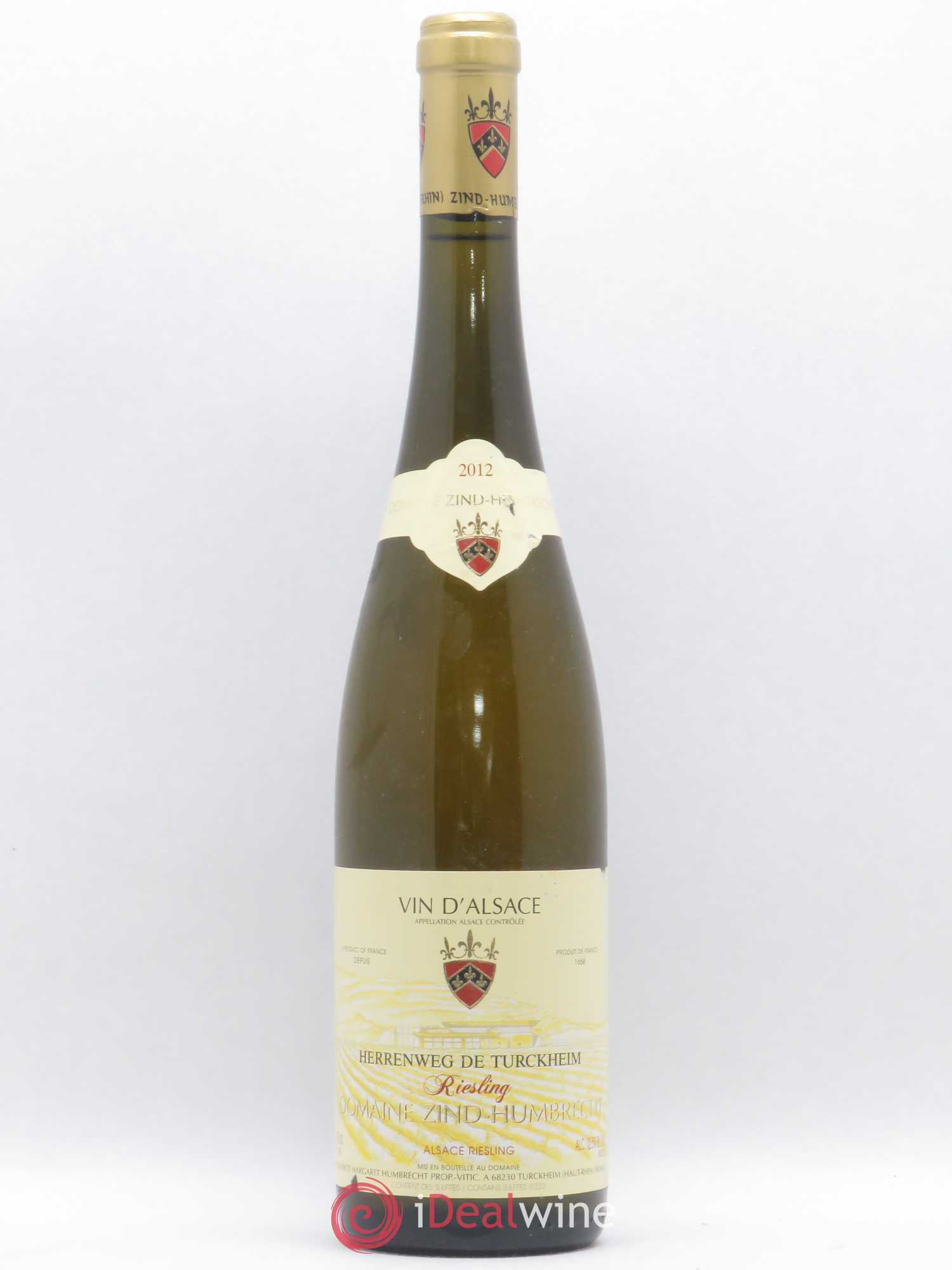 Alsace Riesling Herrenweg de Turckheim Zind-Humbrecht (Domaine) 2012 - Lot de 1 bouteille - 0