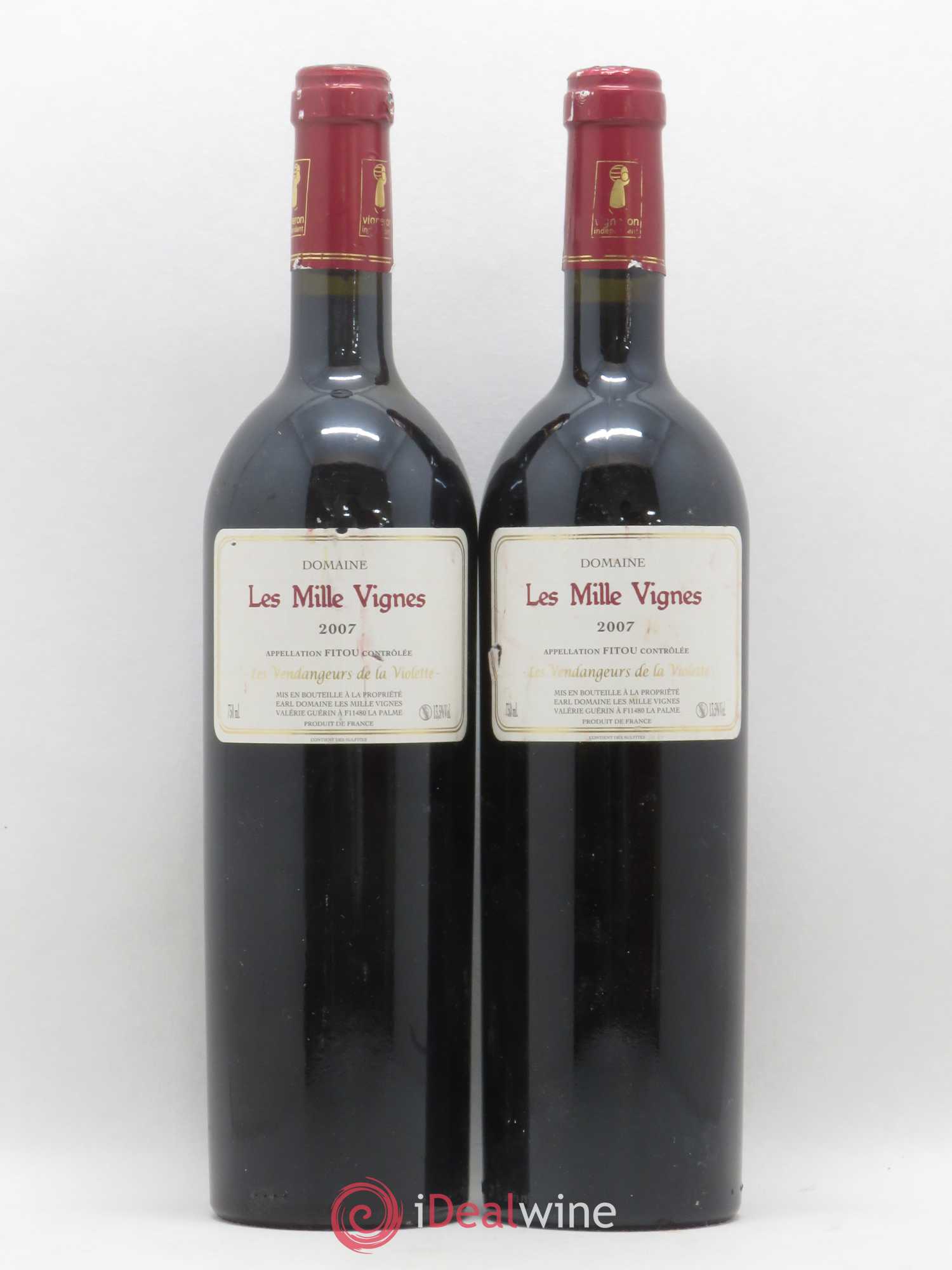 Fitou Les Vendangeurs de La Violette Domaine des Mille Vignes 2007 - Posten von 2 Flaschen - 0